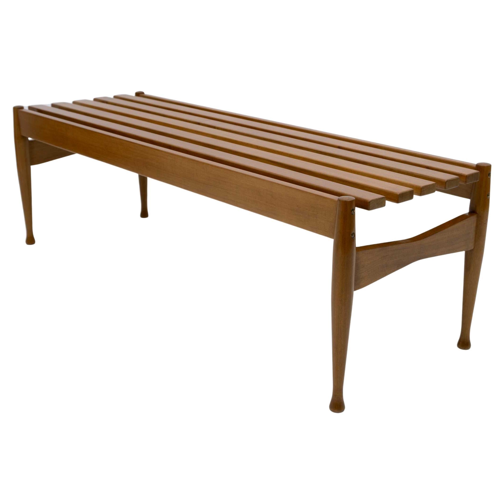 Attributed Giò Ponti Mid-century Modern Italian Bench for Fratelli Reguitti, 50s For Sale