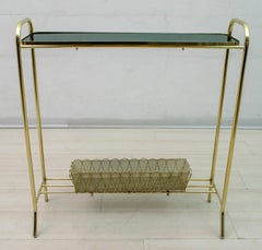 Jardinera italiana de latón en espiral "Casa e Giardino" de Gio Ponti, moderna de mediados de siglo