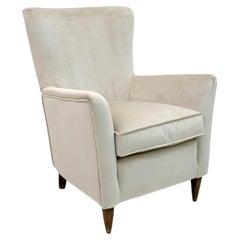 Paire de fauteuils en velours italiens de Gio Ponti, de style mi-sicle moderne, pour Isa, annes 1950