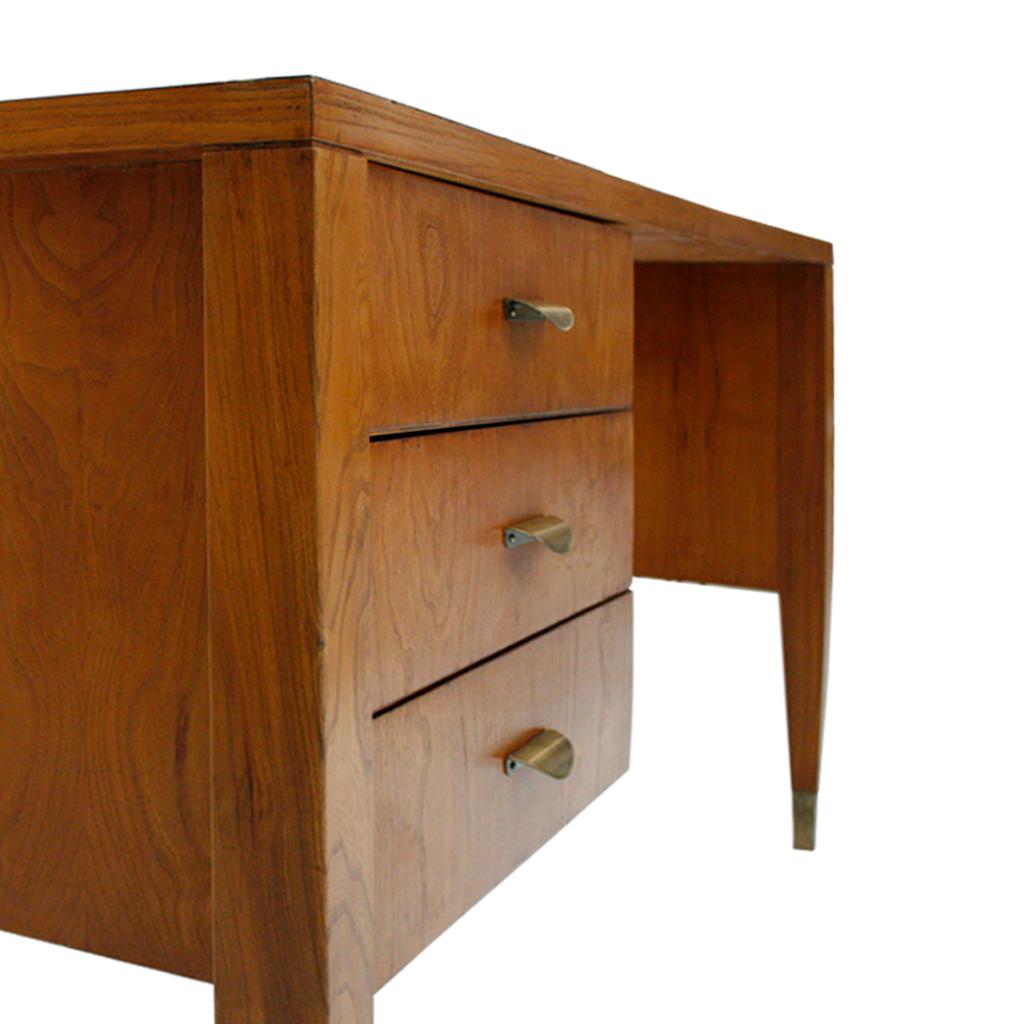 Gio Ponti Mid-Century Modern Walnut Wood Italian Table Desk 4