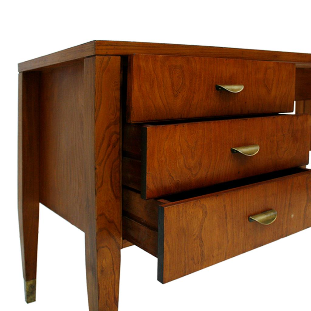 Gio Ponti Mid-Century Modern Walnut Wood Italian Table Desk 5