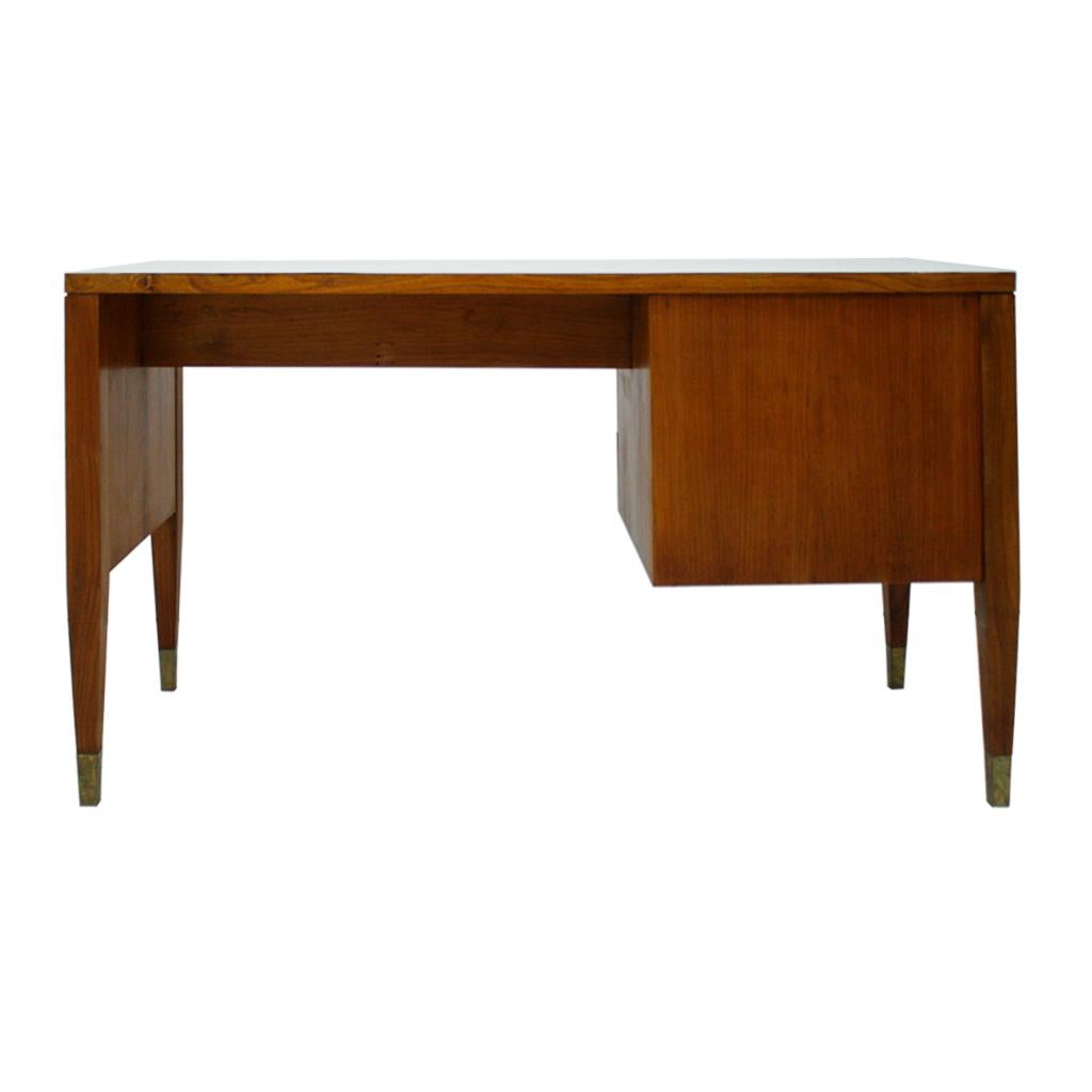 Gio Ponti Mid-Century Modern Walnut Wood Italian Table Desk 1