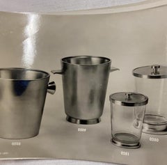 Gio Ponti, Raffreddatore per champagne o vino in argento di metà secolo, A. Krupp, Milano