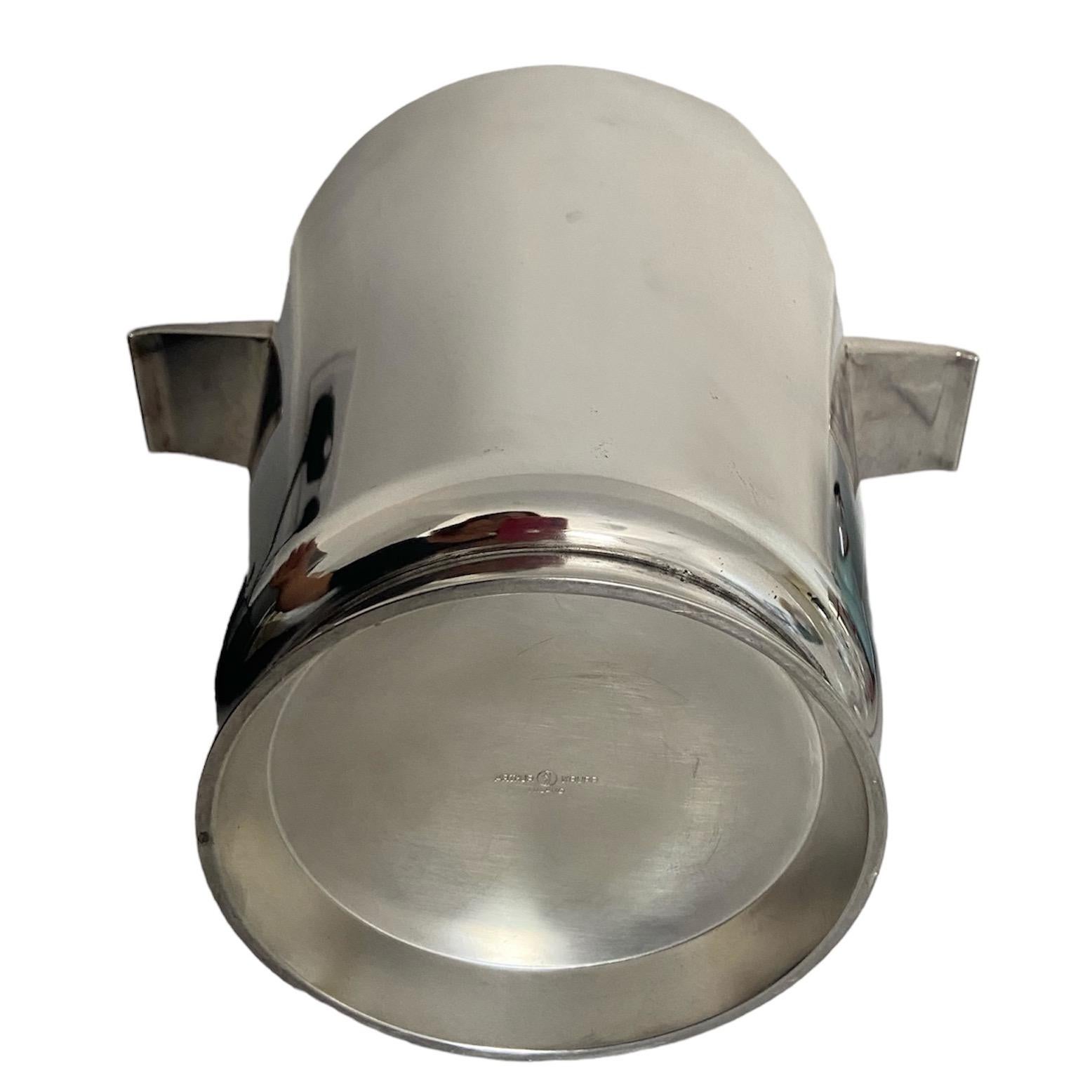 Italian Gio Ponti Mid-Century Silver plated Champagne or Wine Cooler for A. Krupp For Sale