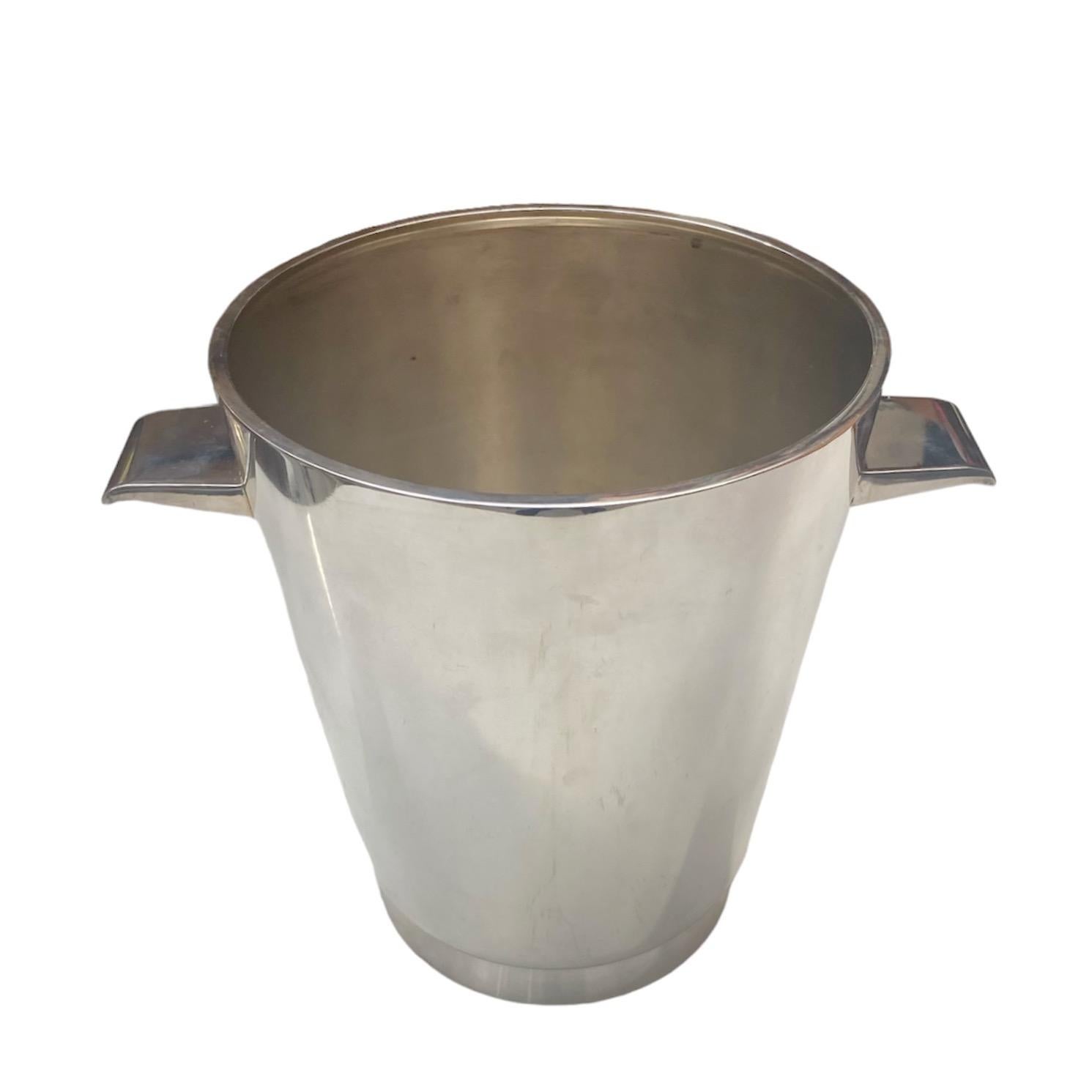 Gio Ponti Mid-Century Silver plated Champagne or Wine Cooler for A. Krupp For Sale 4