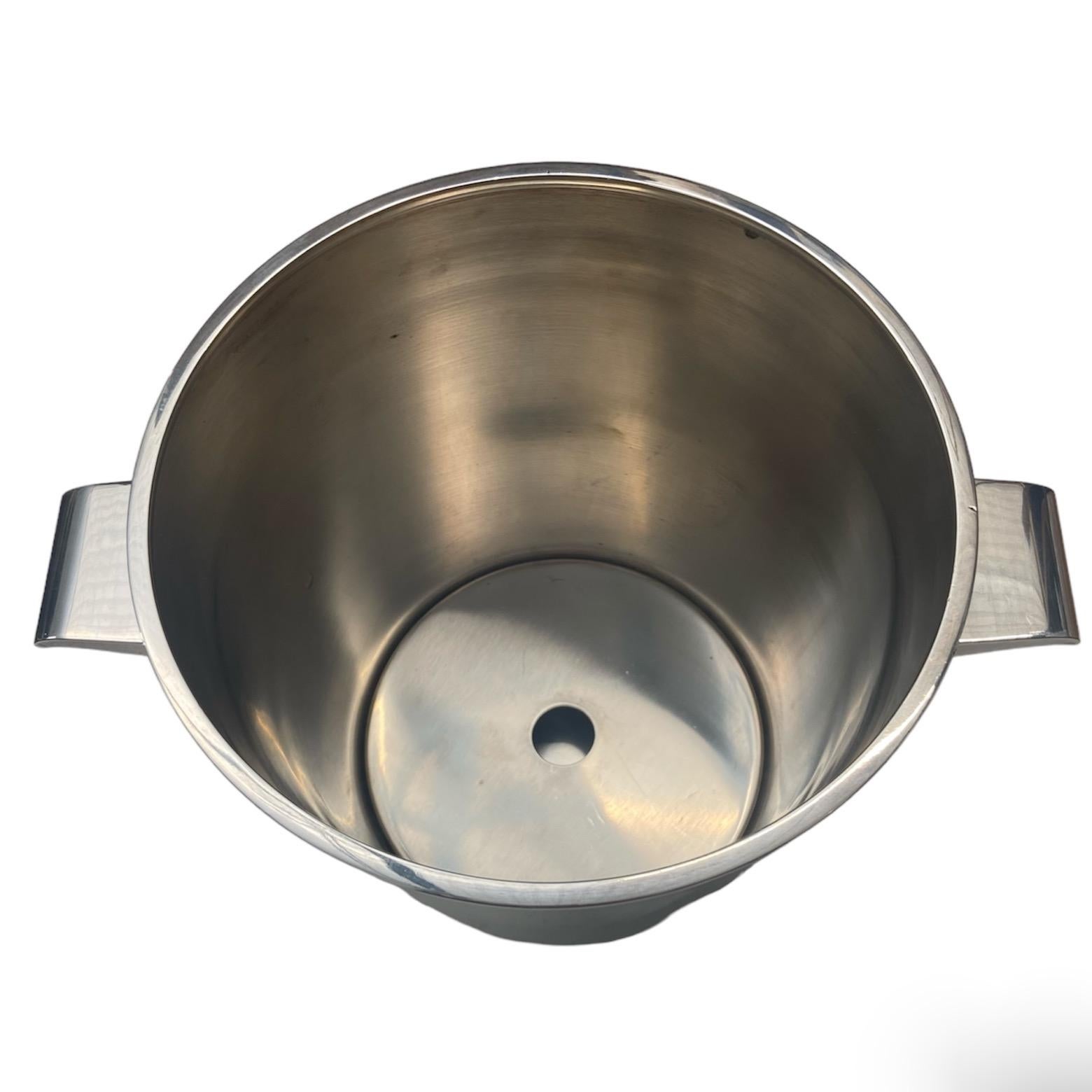 Gio Ponti Mid-Century Silver plated Champagne or Wine Cooler for A. Krupp For Sale 5