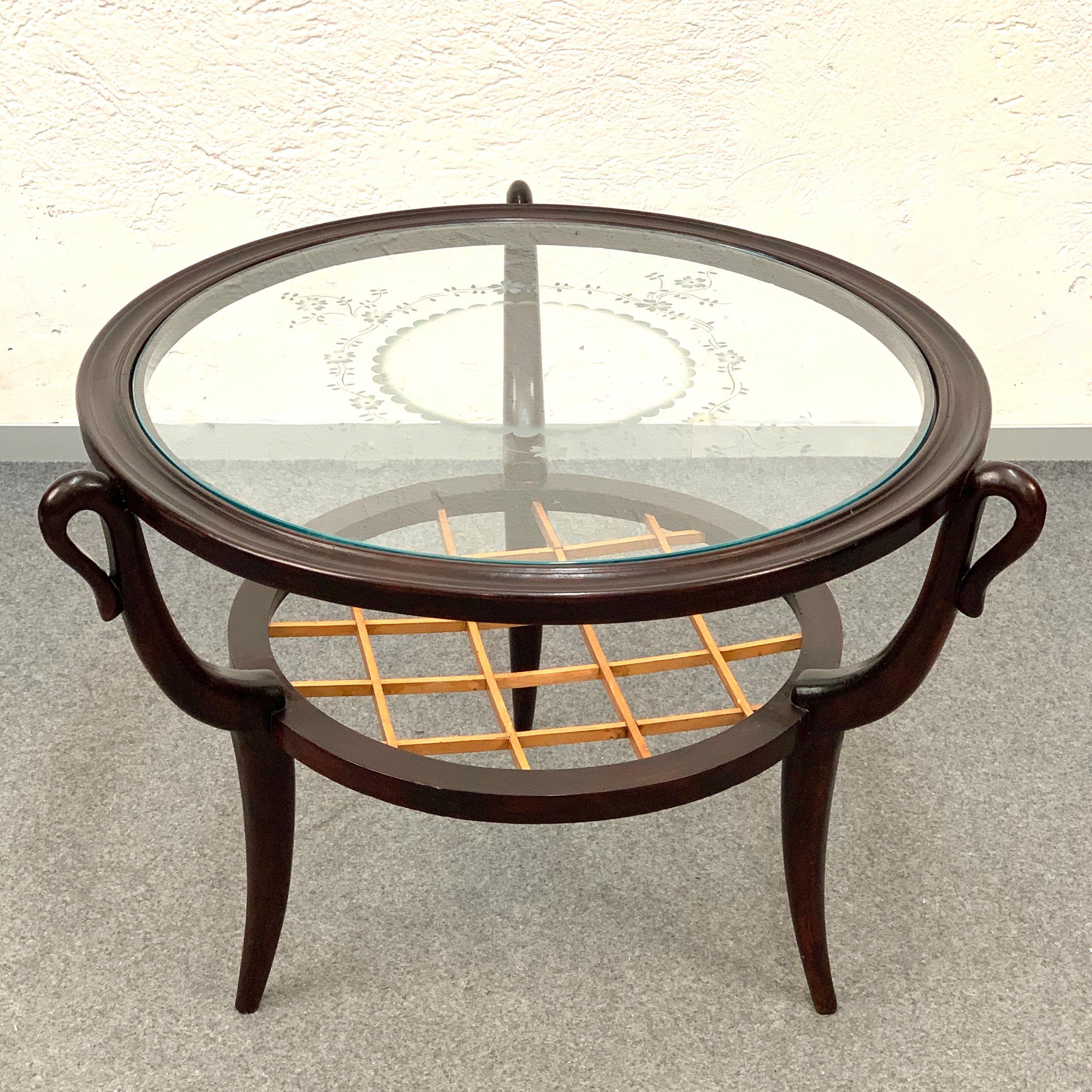 italian glass coffee table