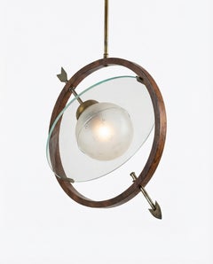 Gio Ponti mod. Saturn ceiling lamp, Giordano Chiesa, Italy, 1940