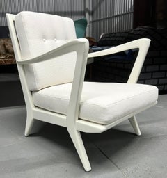 Poltrona Gio Ponti Modello 516, Noce verniciato, Bianco crema, 1950