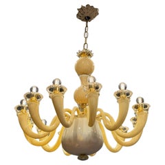 Gio Ponti Murano Chandelier for Venini