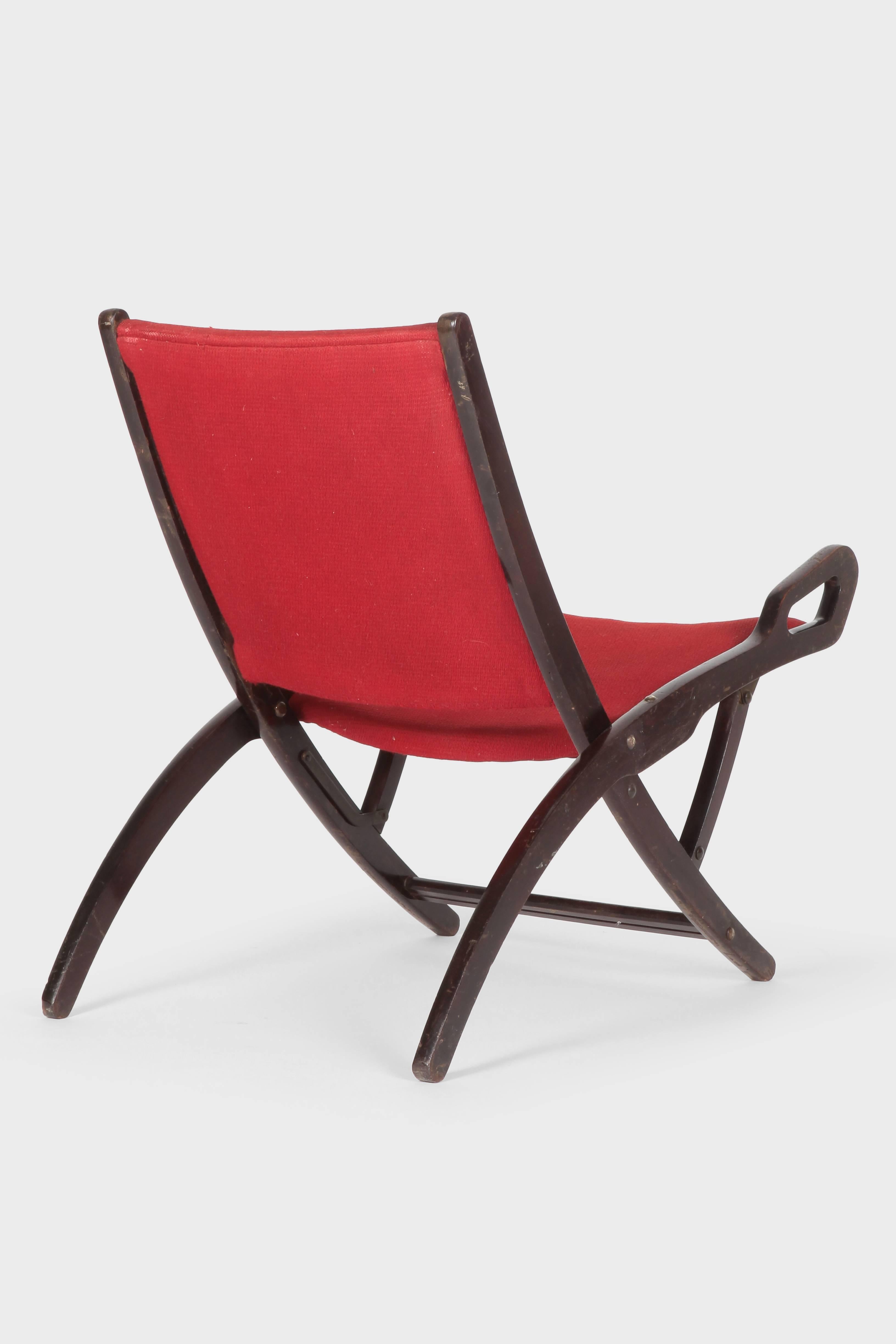 Mid-Century Modern Gio Ponti “Nifea” Folding Chair Fratelli Reguitti, 1950s