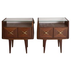 Gio Ponti Nighstands in Wood from Early Fifties