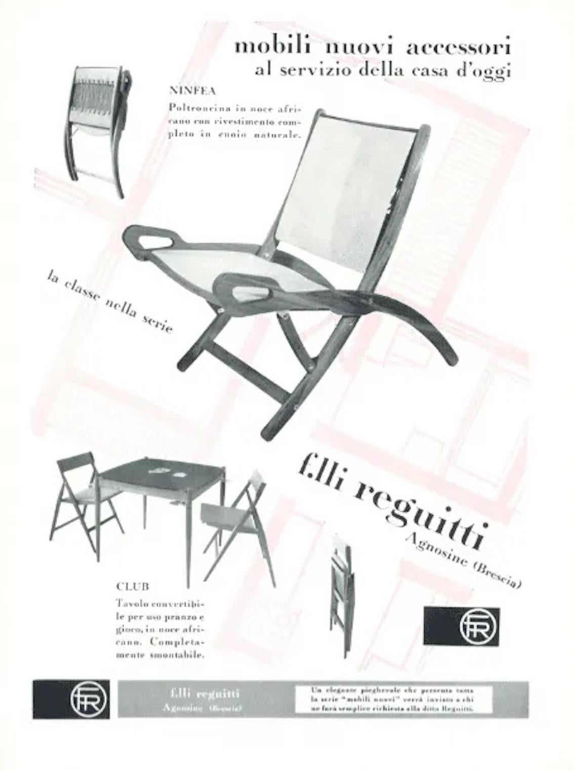 Gio Ponti Ninfea-Stühle für Brevetti Reguitti, Italien 1950er Jahre im Zustand „Gut“ im Angebot in Argelato, BO