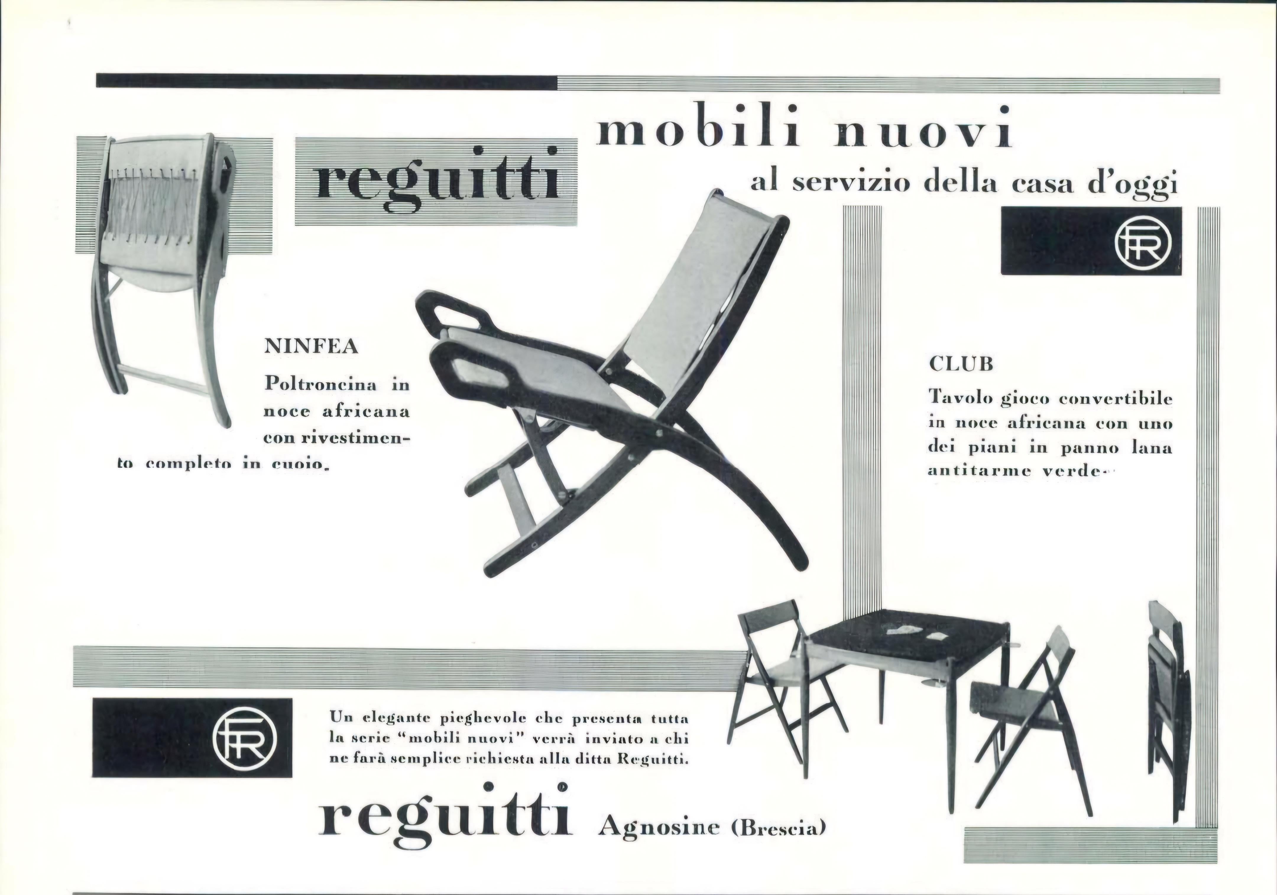 Laccato Sedie pieghevoli Gio Ponti Ninfea in Wood e tessuto bianco di Reguitti 1960s Italy in vendita