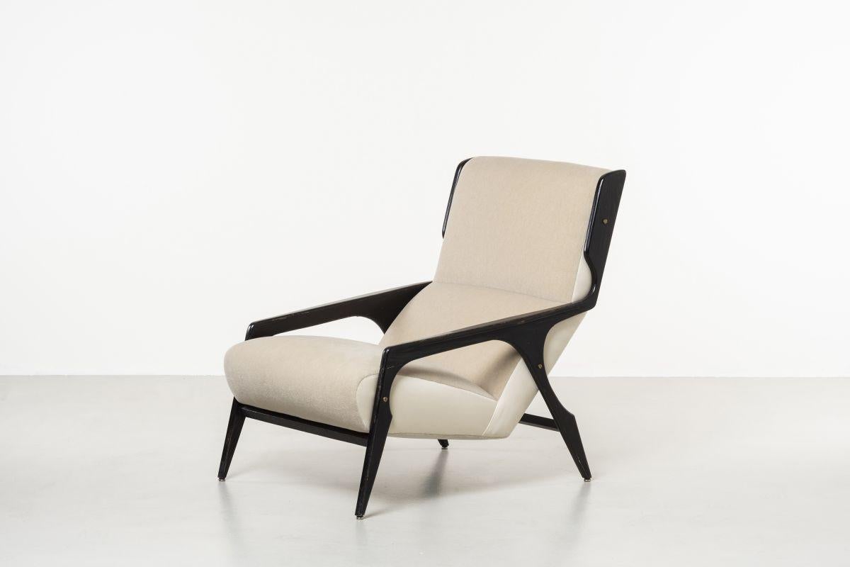 Italian Gio Ponti, original drawing for Knoll, prototype armchair, autenthicated For Sale