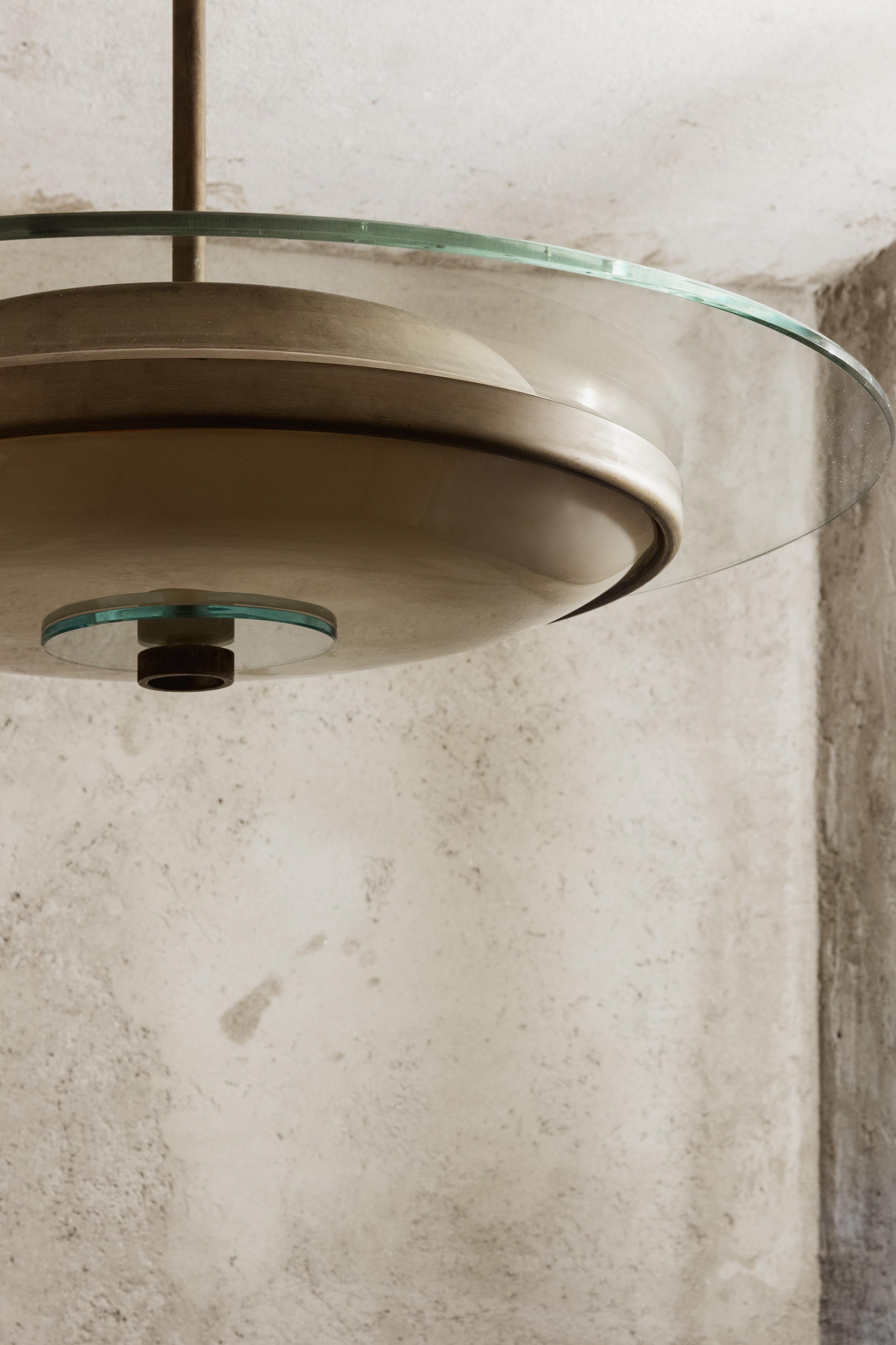 Mid-Century Modern Gio Ponti “Padelle” Ceiling Light for Fontana Arte, 1933 For Sale