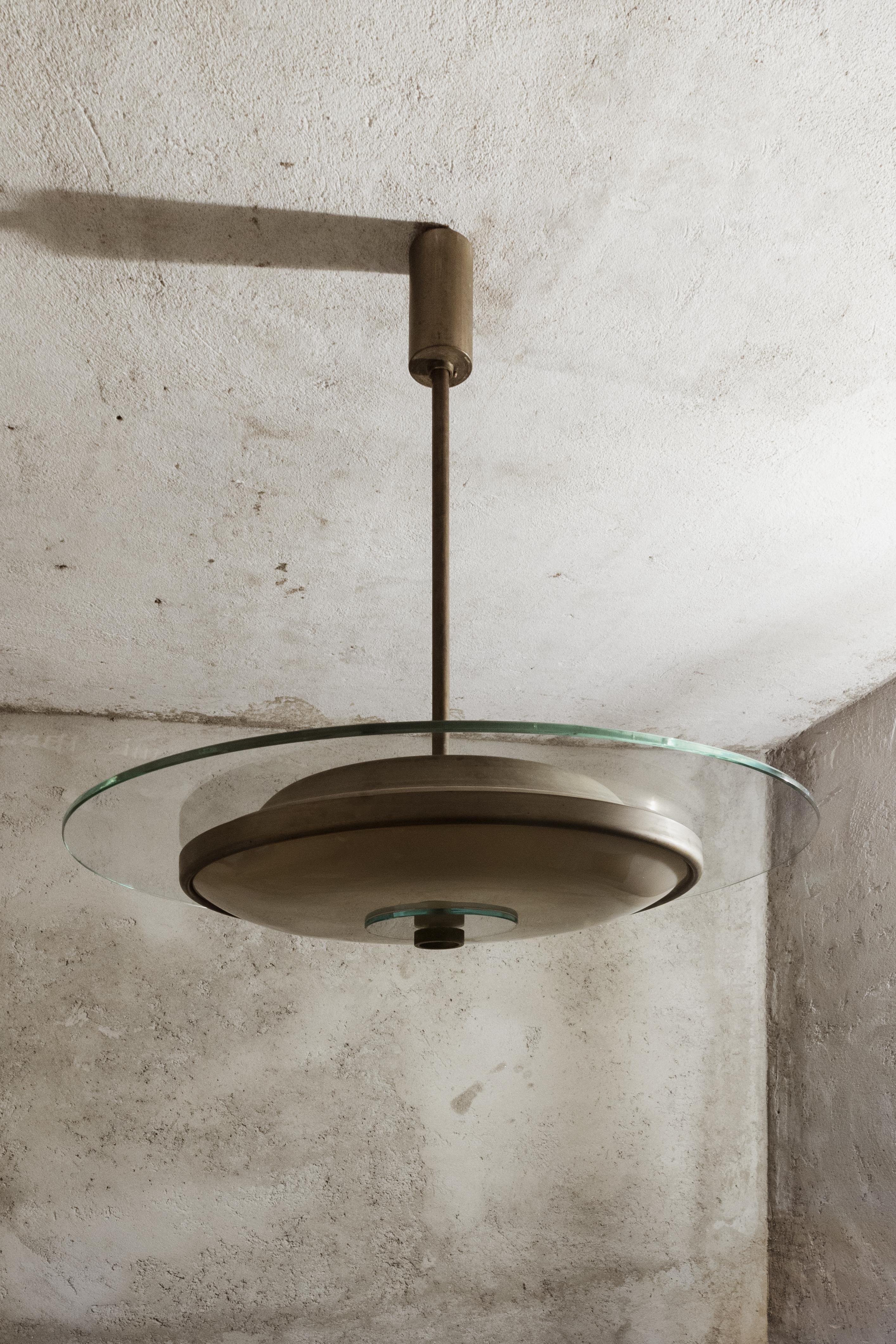 Gio Ponti “Padelle” Ceiling Light for Fontana Arte, 1933 In Good Condition For Sale In Lonigo, Veneto