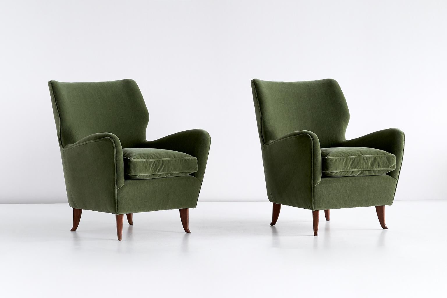 olive green wingback chair