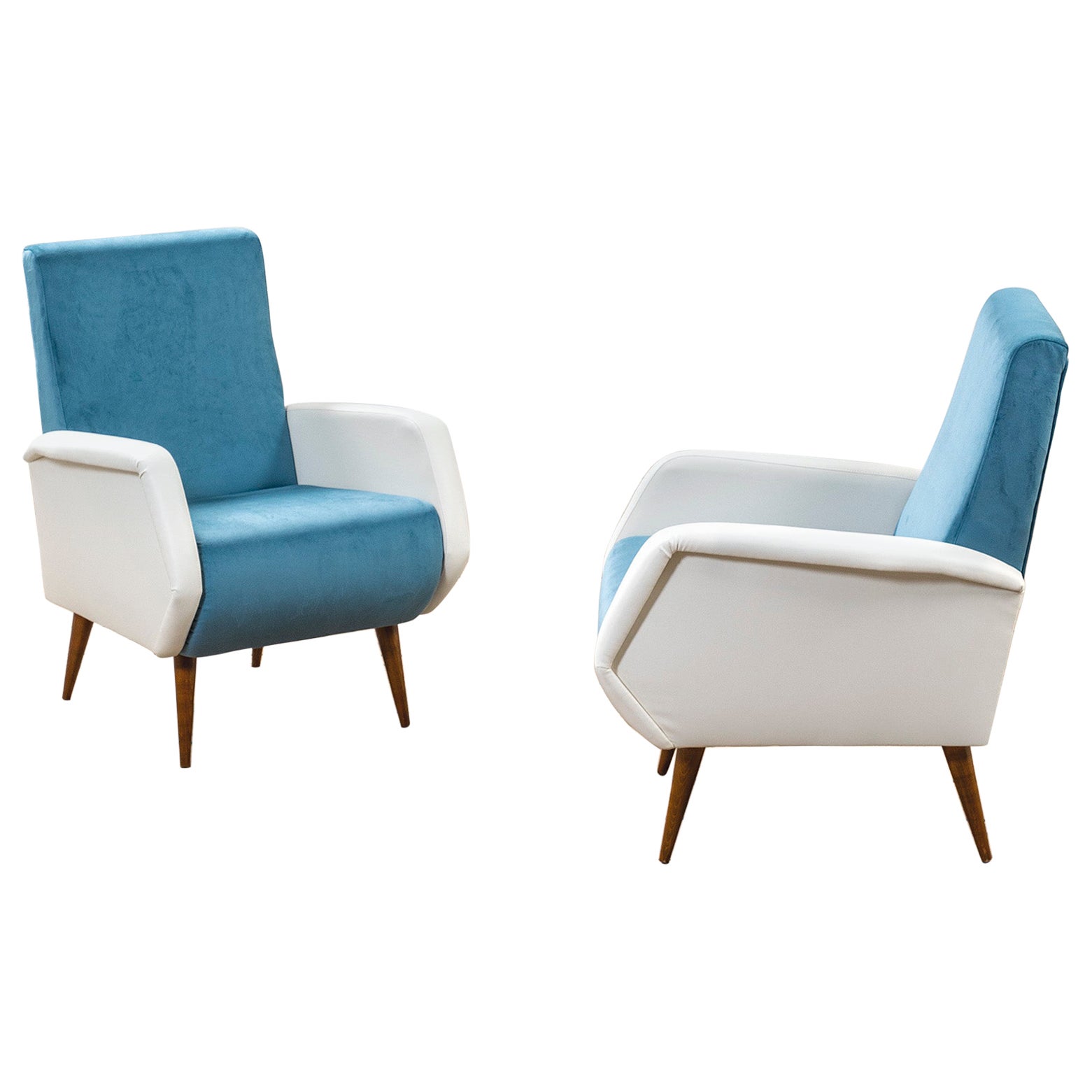 Paire de fauteuils Gio Ponti mod. 803 by Cassina, 1950 Tissu d'ameublement