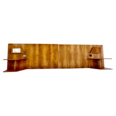 Gio Ponti, Pair of Fine Cherrywood Headboards from Hotel Royal Naples, 1955