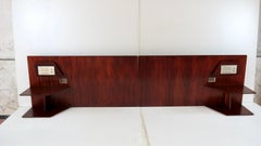 Gio Ponti, Pair of Fine Mahogany Headboards from Hotel Royal Naples, 1955