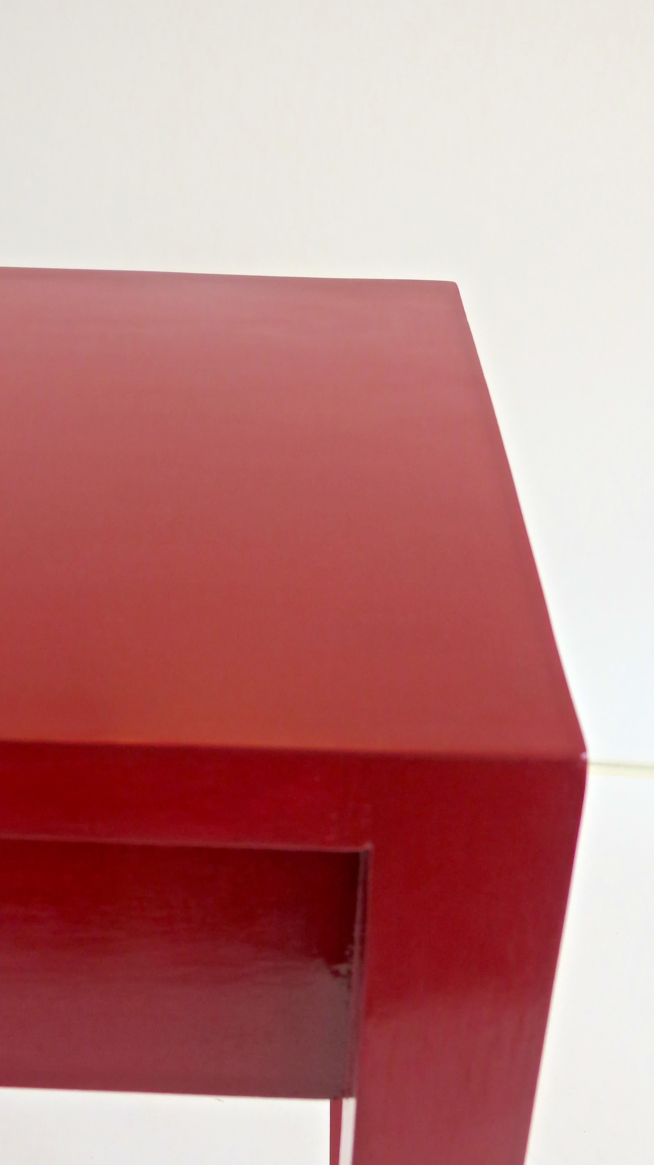 Mid-20th Century Gio Ponti Pair of Red Laquared Console from Hotel PdP, Roma, 1964