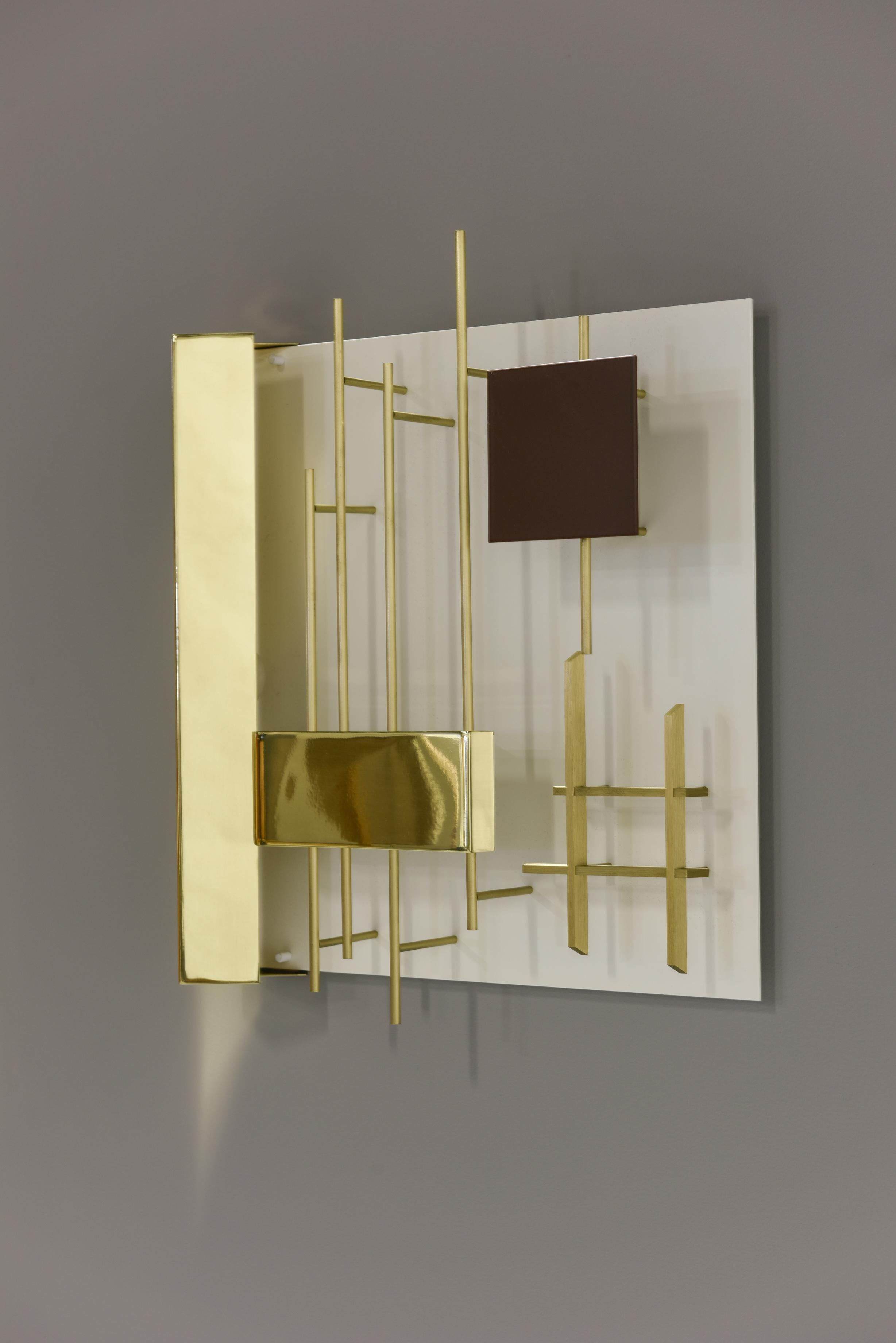 Mid-20th Century Gio Ponti Pair of Sculptural Wall Sconces Model 575 for Lumi Milano For Sale