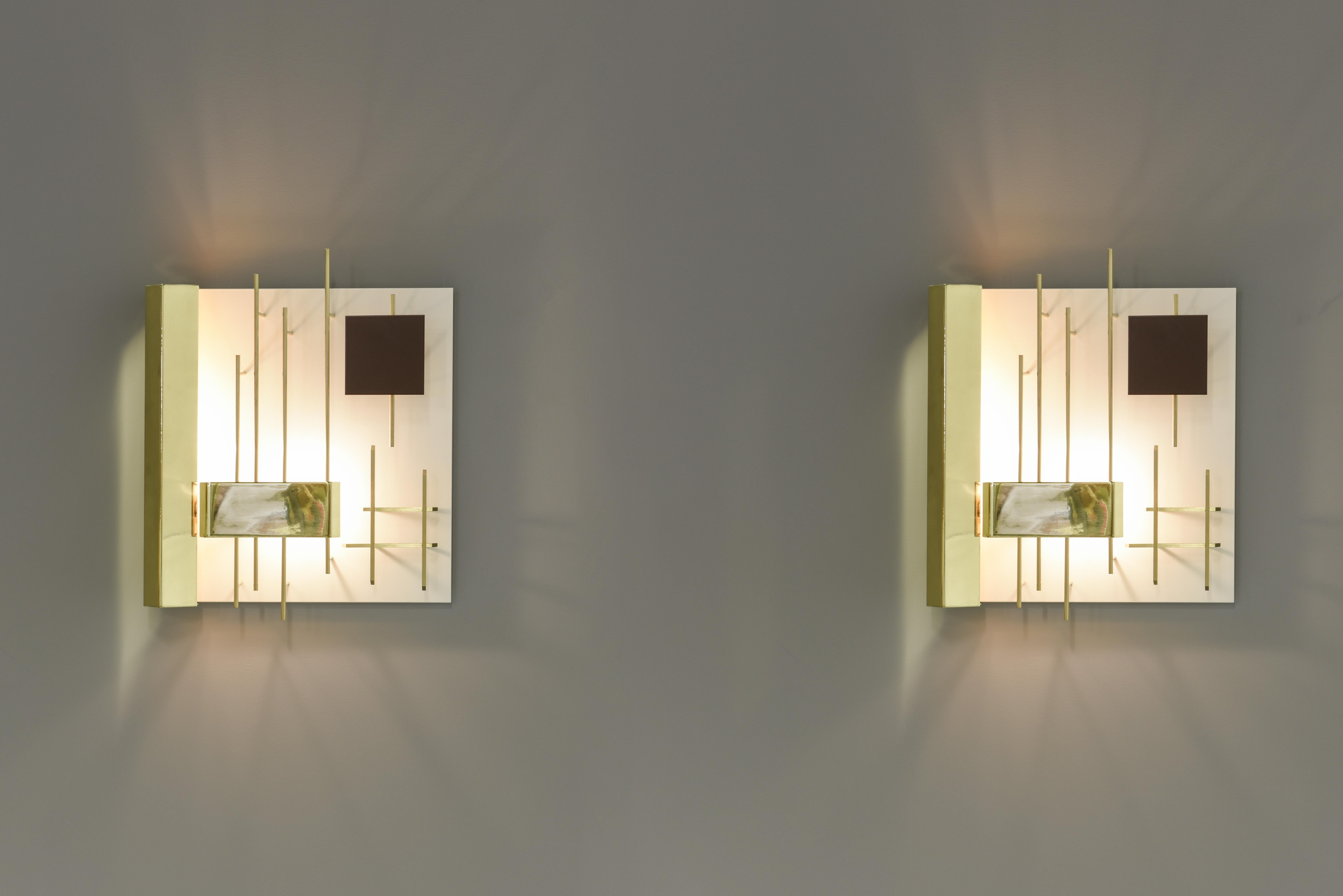 Gio Ponti Pair of Sculptural Wall Sconces Model 575 for Lumi Milano For Sale 3