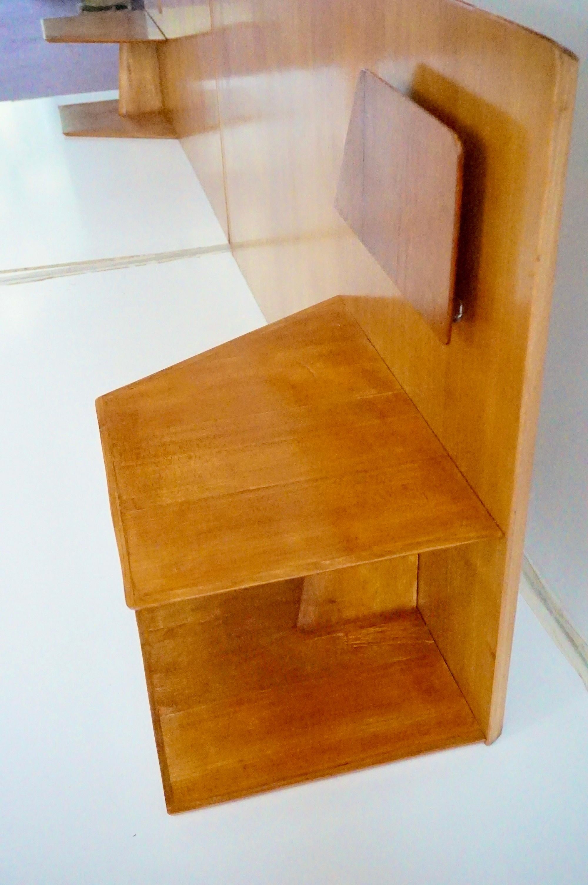 Gio Ponti coppia di rare testiere in legno di olmo con comodini, Hotel Royal, 1955 in vendita 3