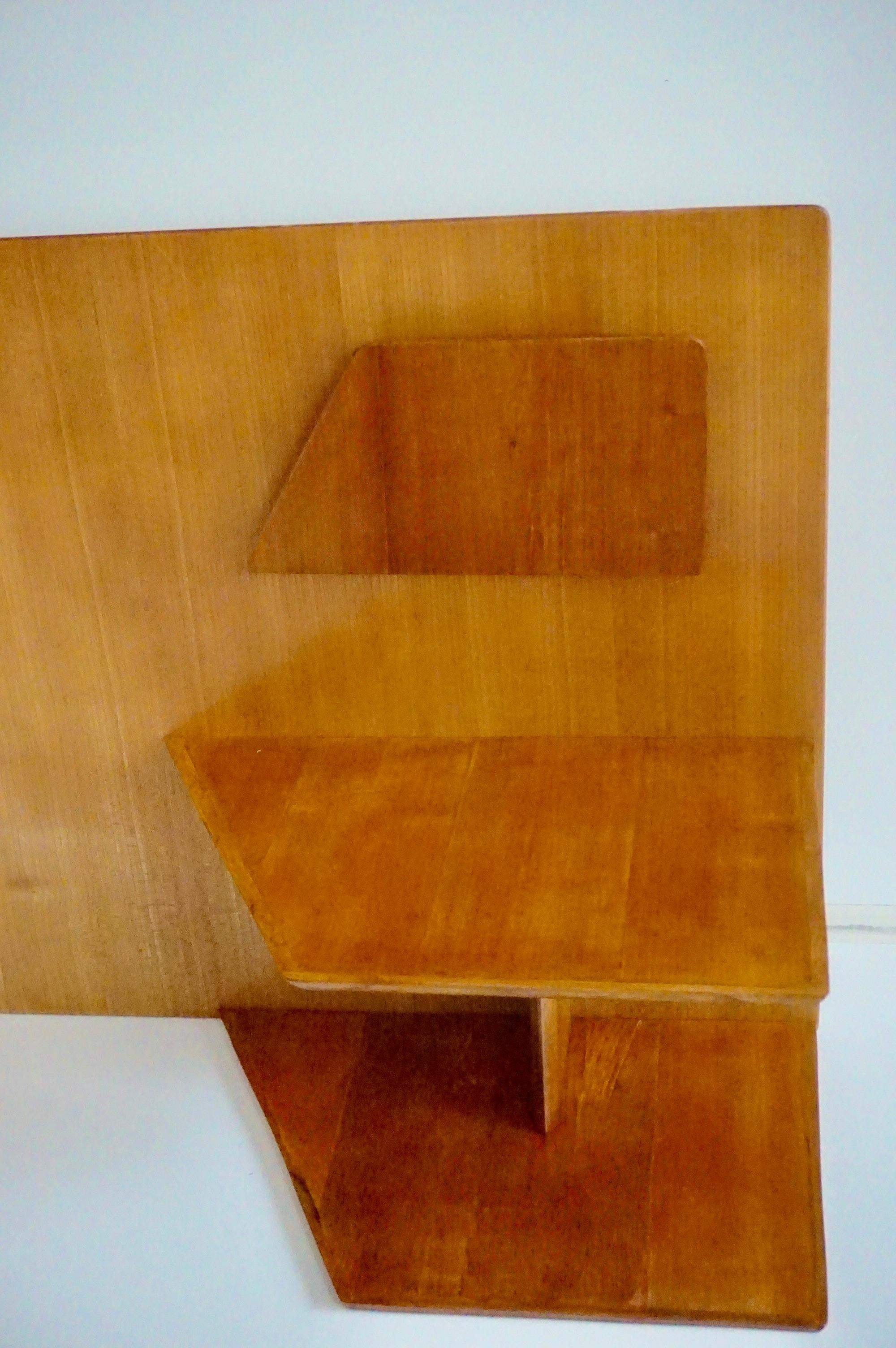 Olmo Gio Ponti coppia di rare testiere in legno di olmo con comodini, Hotel Royal, 1955 in vendita