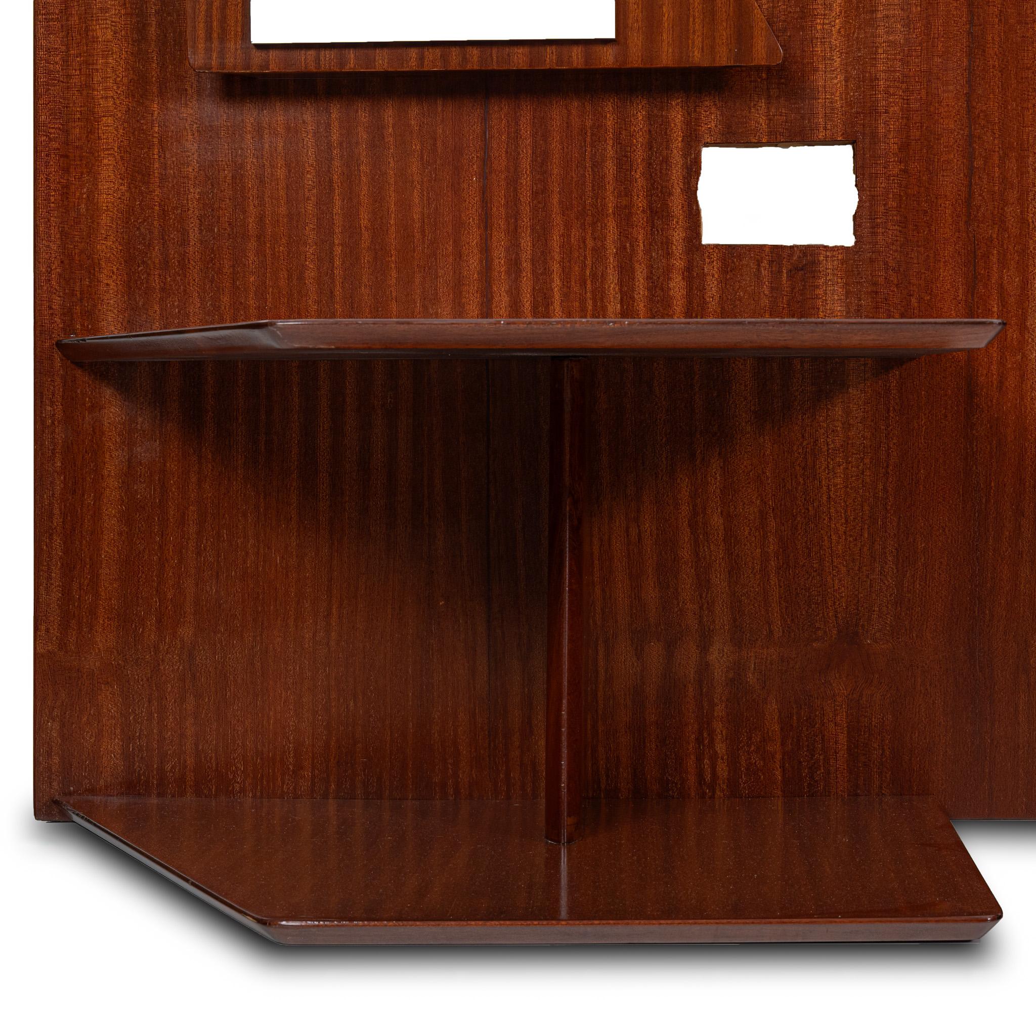 Gio Ponti, pair  Walnut Headboards with fitted bedside tables, Hotel Royal, 1955 In Good Condition For Sale In Rome, IT