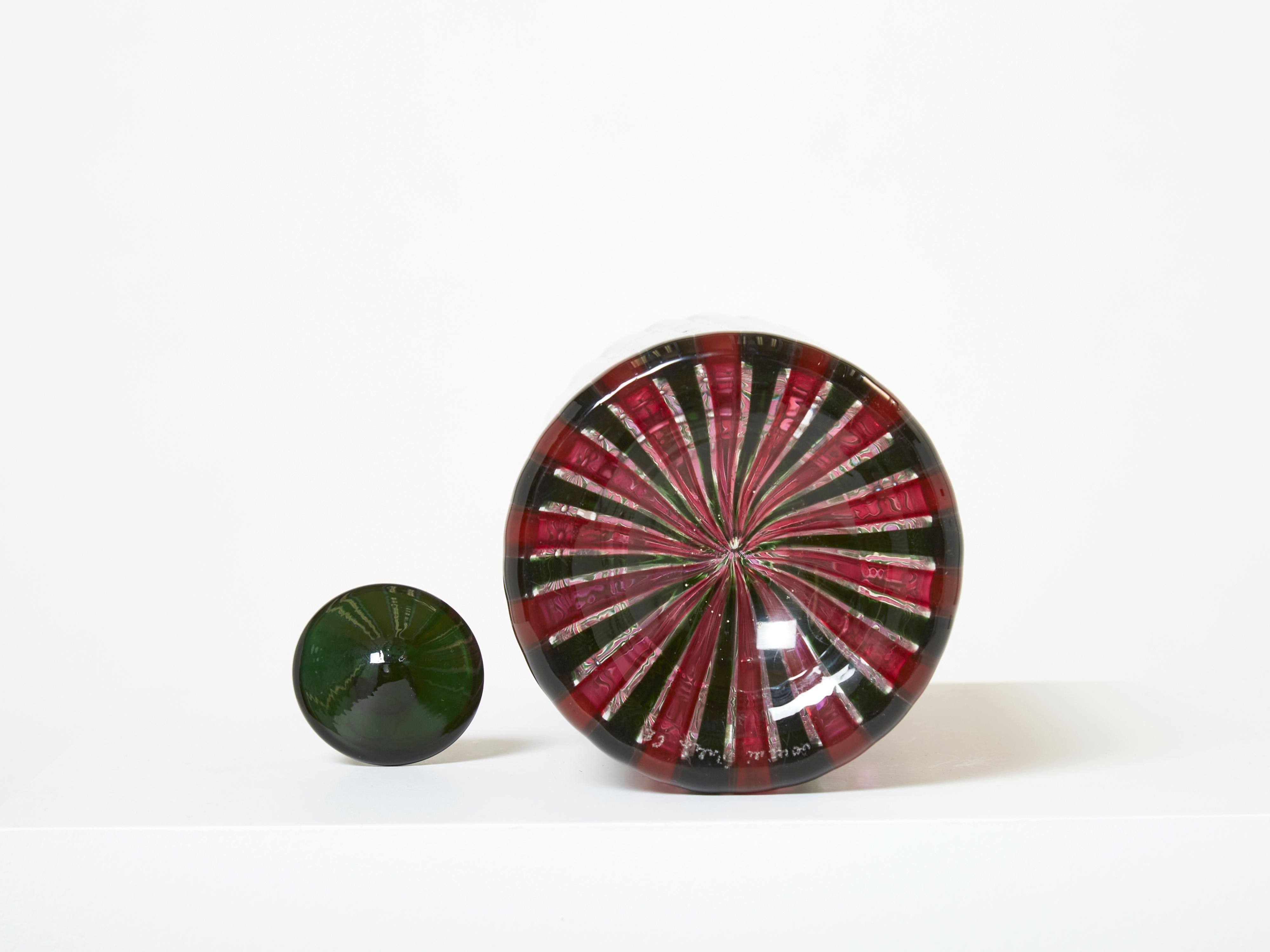 Gio Ponti Paolo Venini Murano Glass Bottle Morandiana Series 1982 For Sale 3