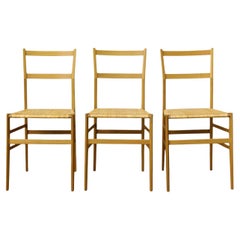 Gio Ponti per Cassina Set di 3 Sedie Superleggera, Italia 1960s