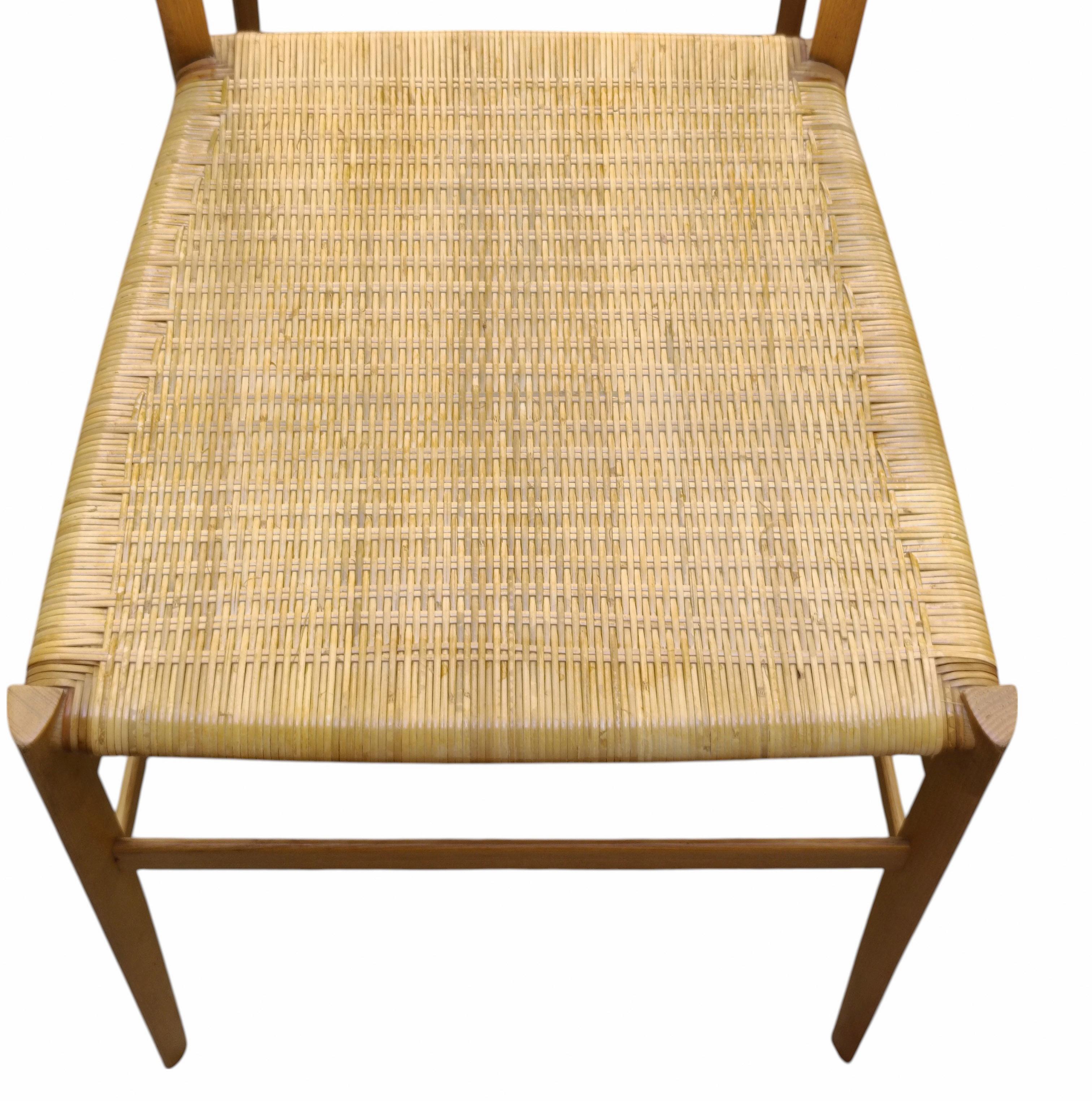 Gio Ponti per Cassina Set di 4 Sedie Superleggera, Italia 1980s im Zustand „Gut“ im Angebot in Naples, IT