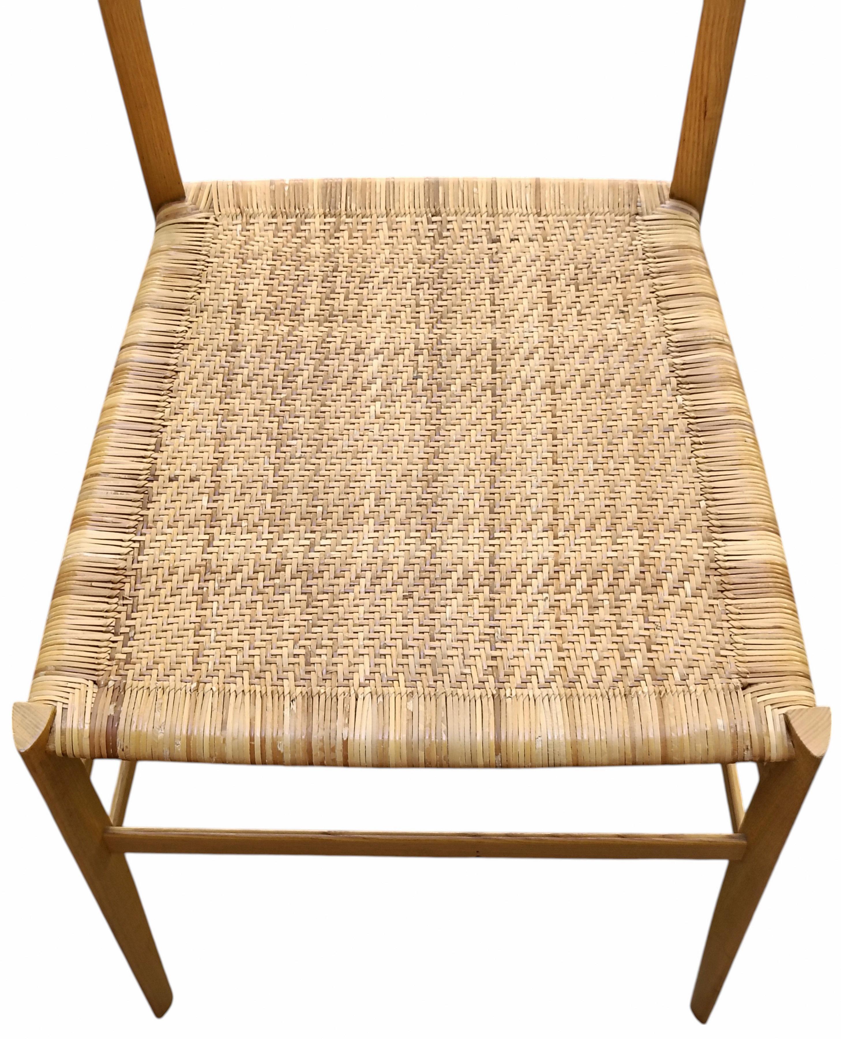 Gio Ponti per Cassina Set di 4 Sedie Superleggera, Italia 1980s (Mid-20th Century) im Angebot