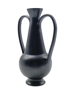 Gio Ponti für Costantino Vase aus schwarzer Bucchero-Keramik, Italien 1997