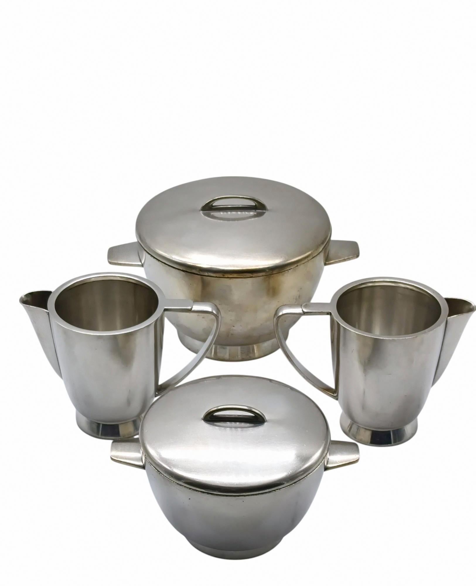 Mid-Century Modern Gio Ponti pour F.lli Calderoni Ensemble de 2 soupières et 2 cafetières, Italie, années 1950 en vente