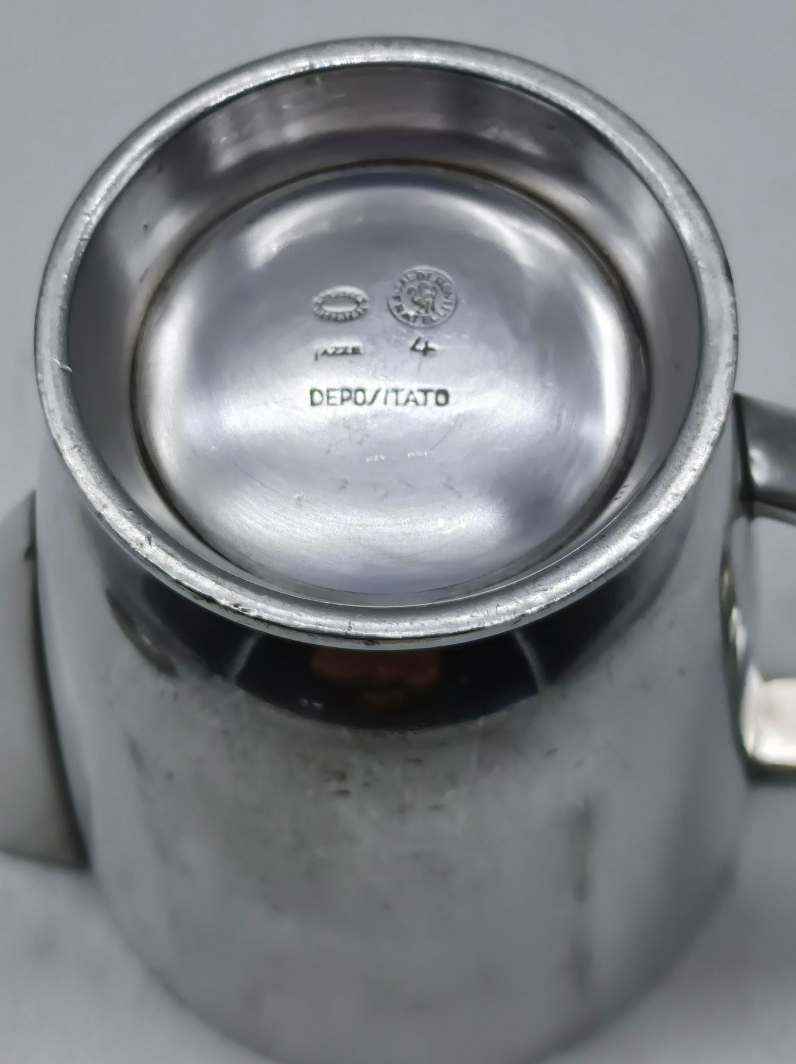 Plaqué argent Gio Ponti pour F.lli Calderoni Ensemble de 2 soupières et 2 cafetières, Italie, années 1950 en vente