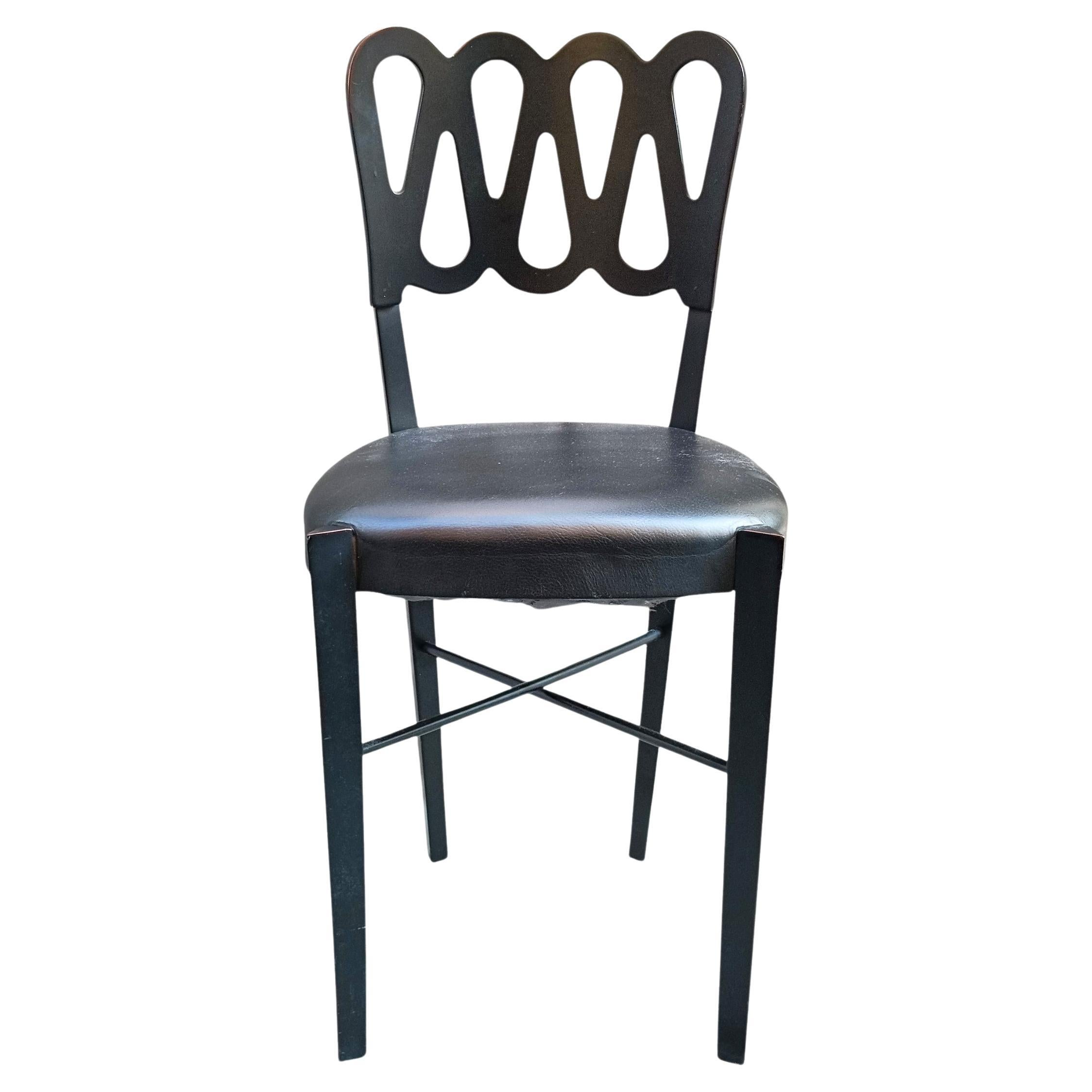 Gio Ponti per F.lli Montina Sedia Nera Mod. "969", Italia 1960s