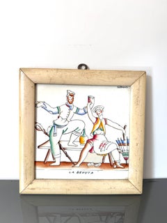 Gio Ponti, Kachel "La Bevuta", Prod. RICHARD-GINORI SAN CRISTOFORO, 1930