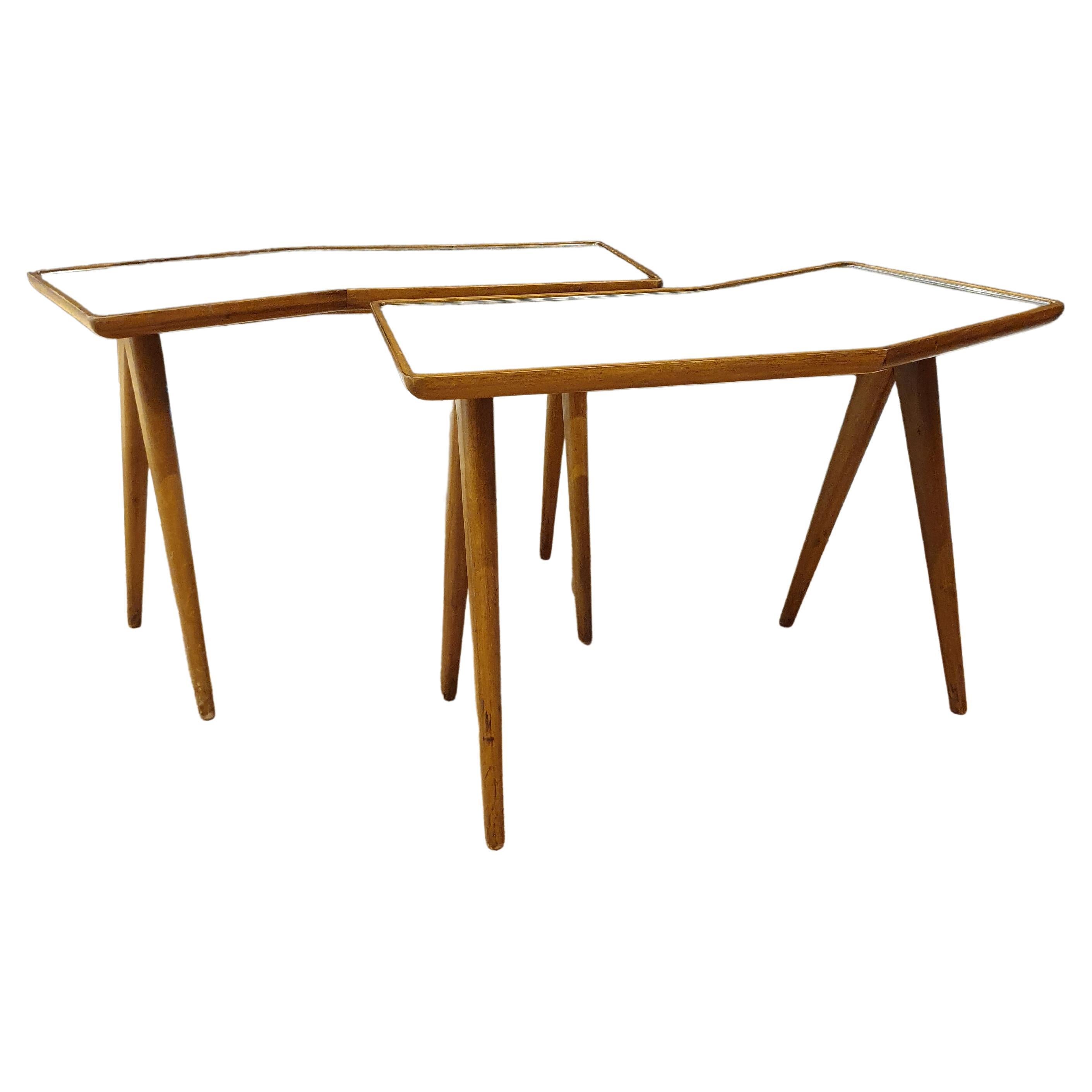 Gio Ponti & Pietro Chiesa Side Table Set 2 by Fontana Arte