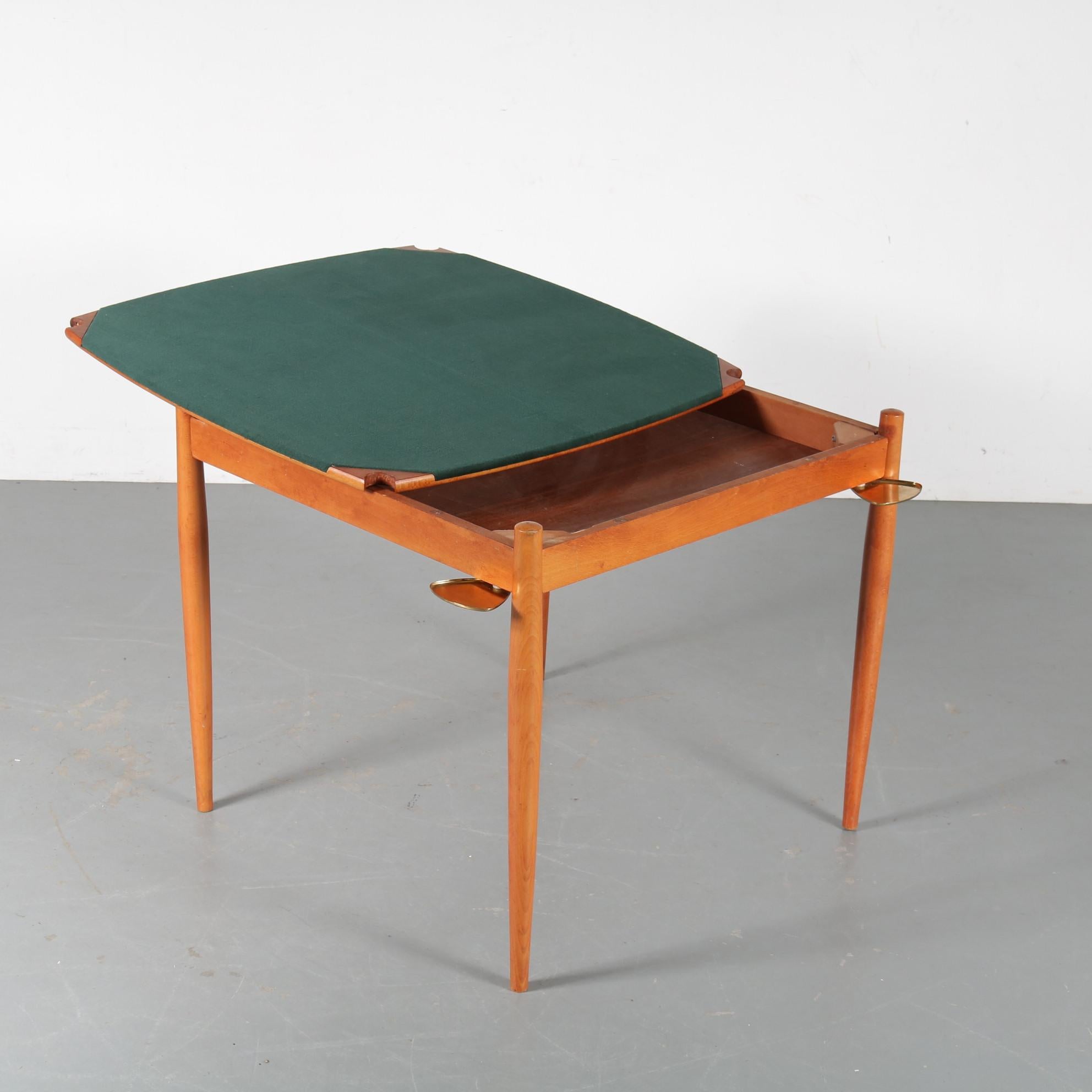 Gio Ponti Poker Table by Fratelli Reguitti, Italy 1960 4