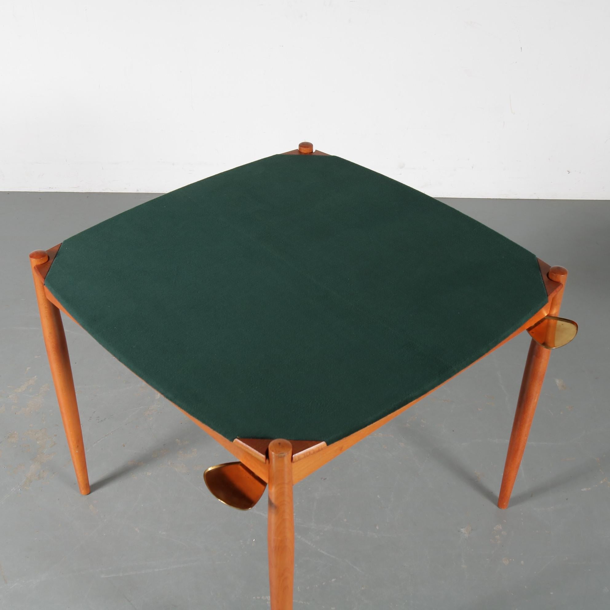 Gio Ponti Poker Table by Fratelli Reguitti, Italy 1960 6