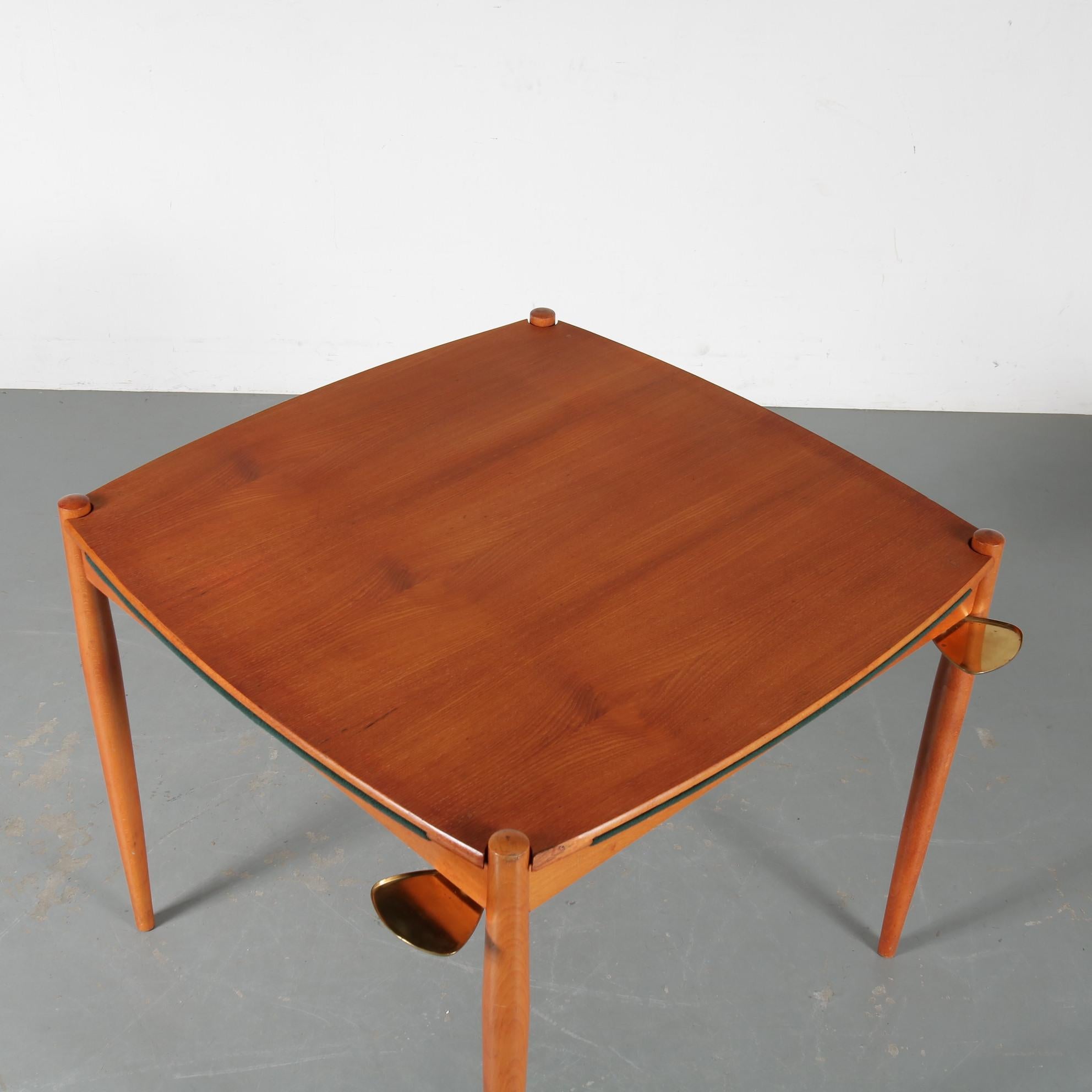 Gio Ponti Poker Table by Fratelli Reguitti, Italy 1960 7