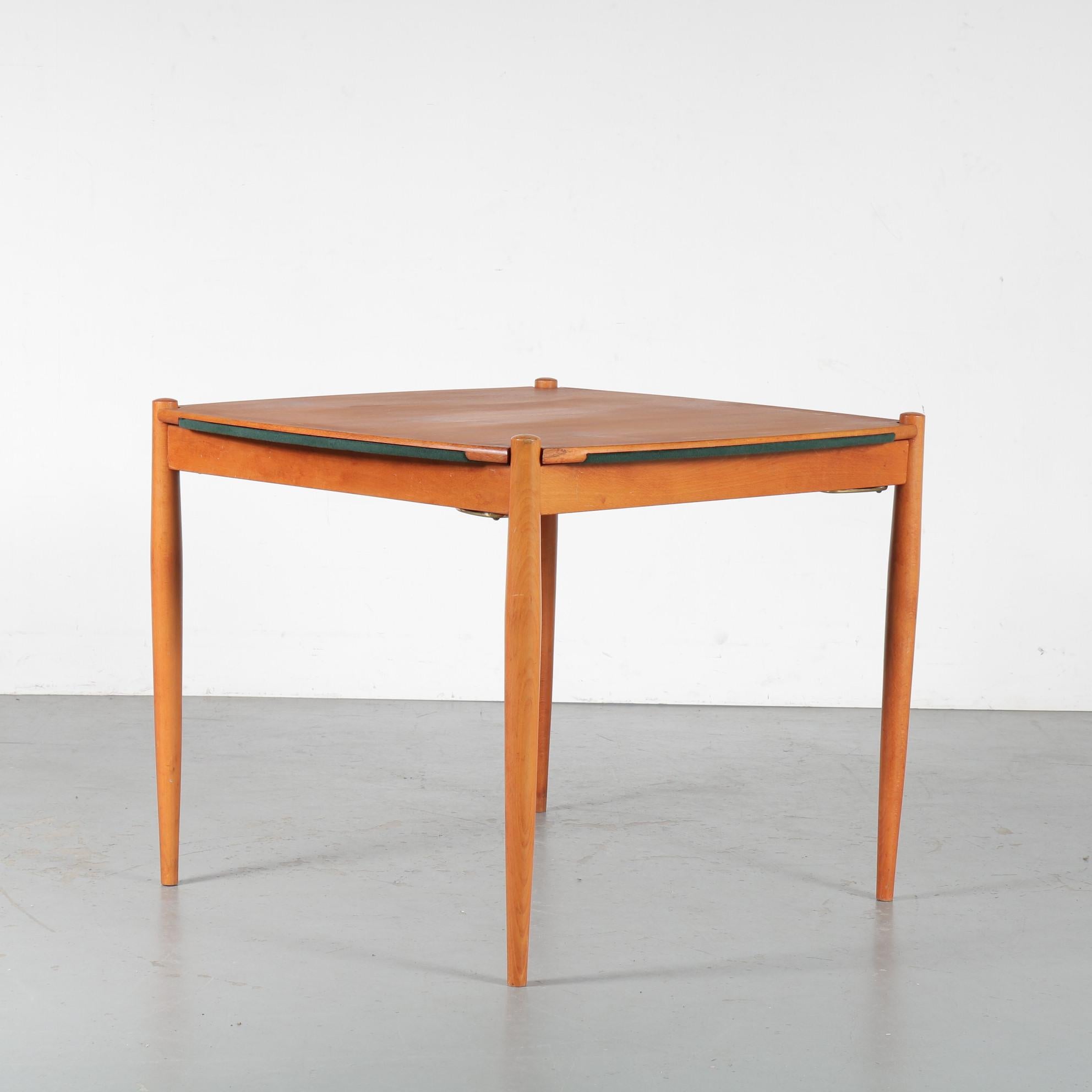 Gio Ponti Poker Table by Fratelli Reguitti, Italy 1960 10