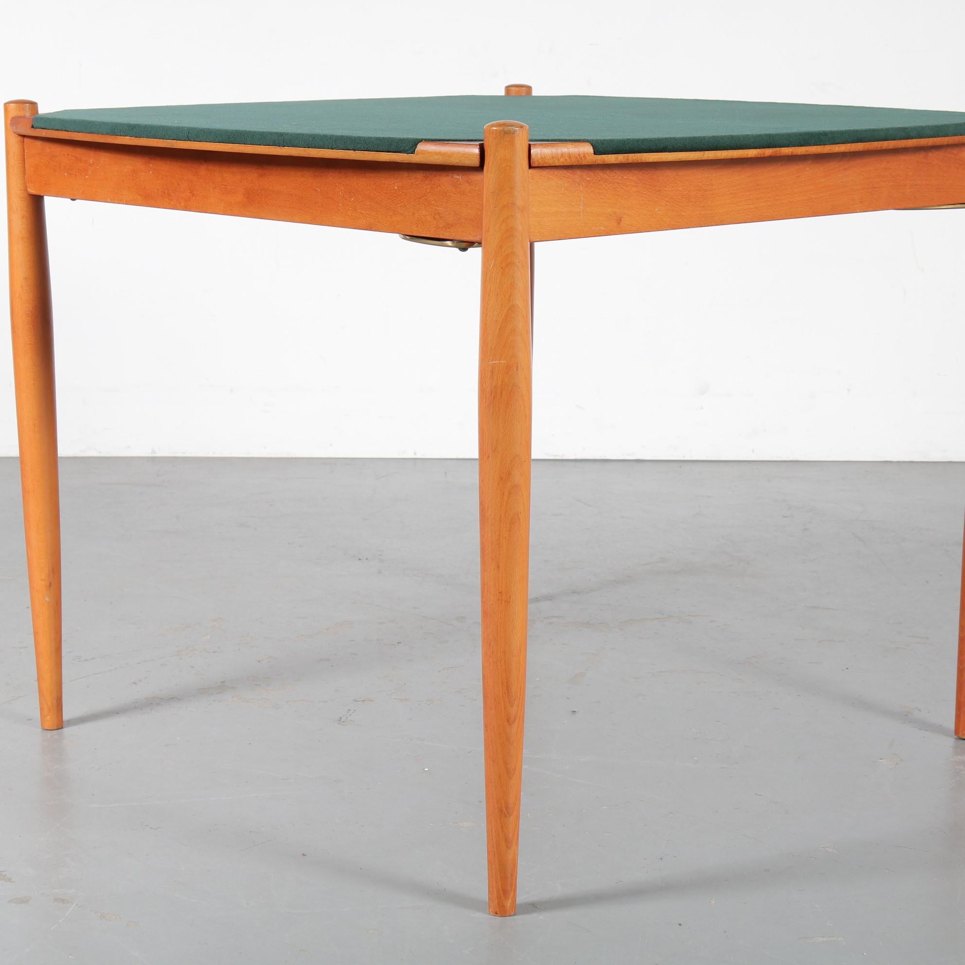 Gio Ponti Poker Table by Fratelli Reguitti, Italy 1960 In Good Condition In Amsterdam, NL