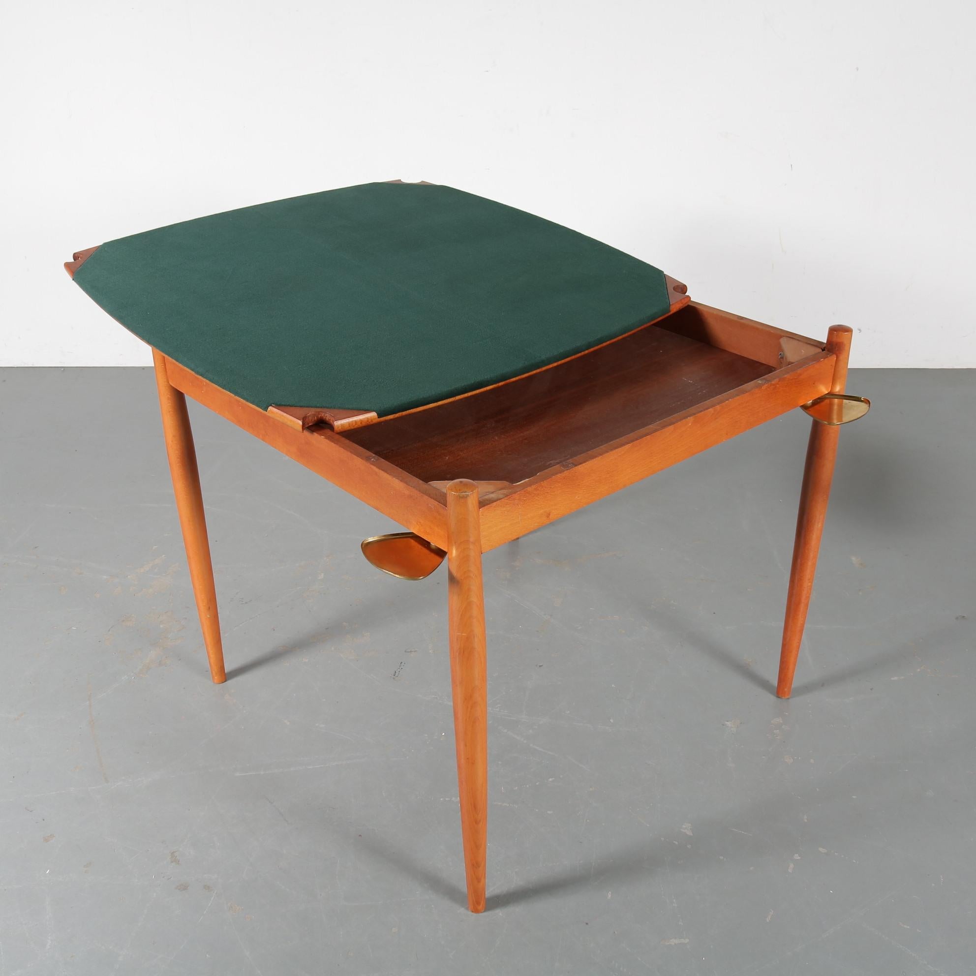 Gio Ponti Poker Table by Fratelli Reguitti, Italy 1960 2