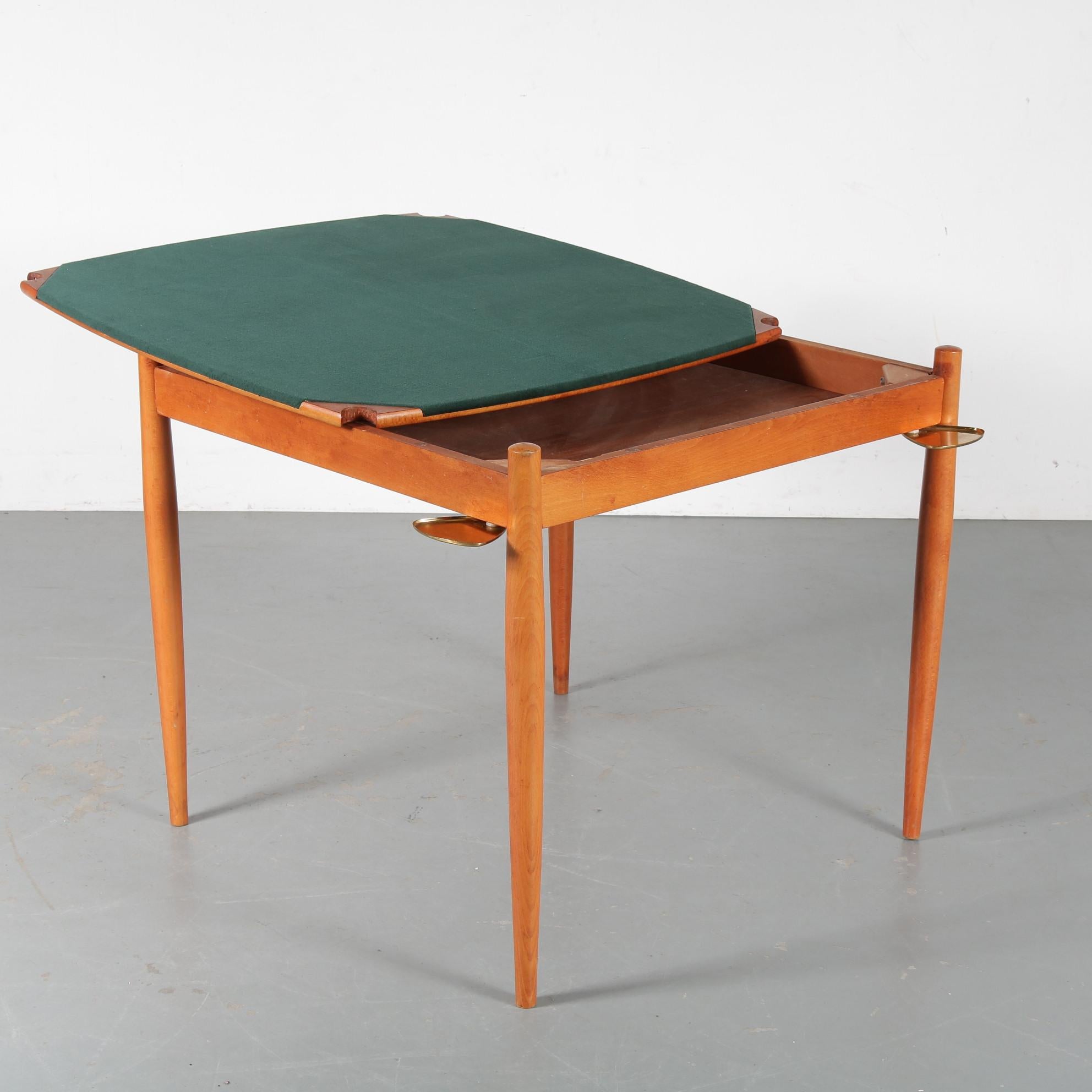 Gio Ponti Poker Table by Fratelli Reguitti, Italy 1960 3
