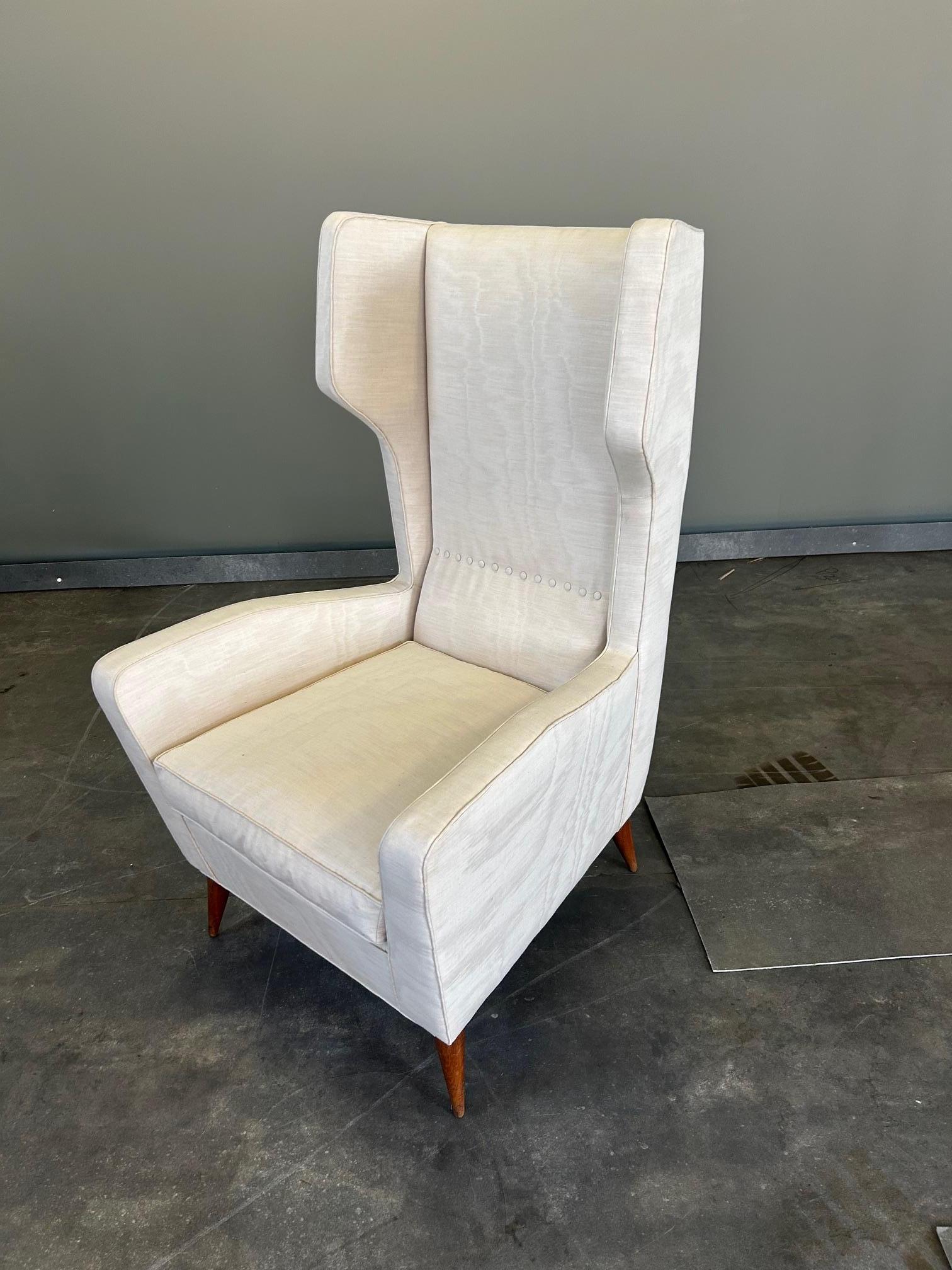 Metà XX secolo Gio Ponti Poltrona bergère pezzo unico degli anni '50 in vendita