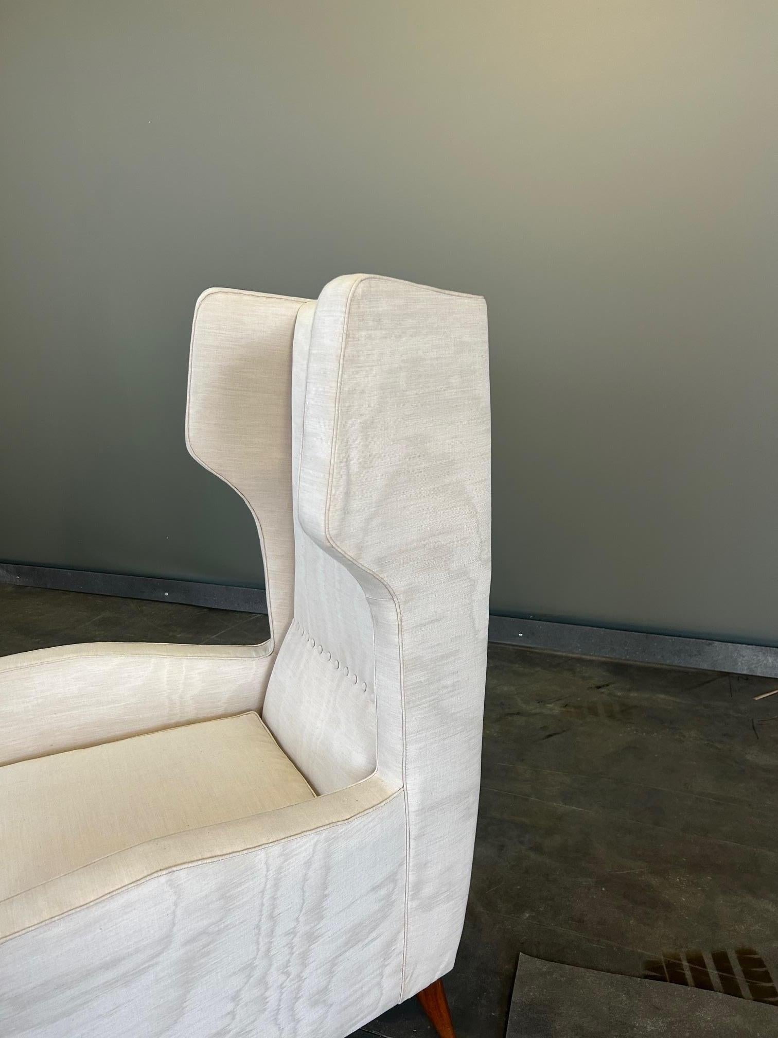 Seta Gio Ponti Poltrona bergère pezzo unico degli anni '50 in vendita